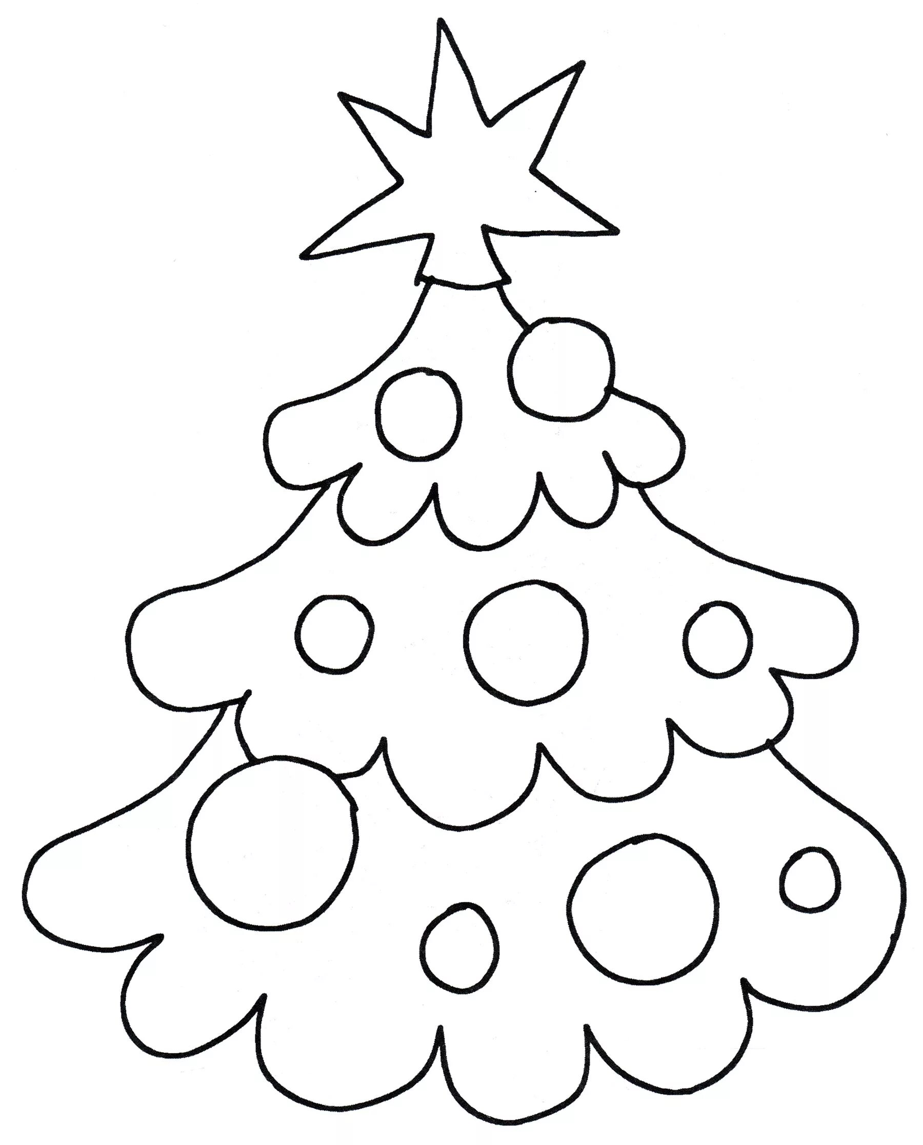 Живая раскраска рождественской елки для детей 3-4 лет