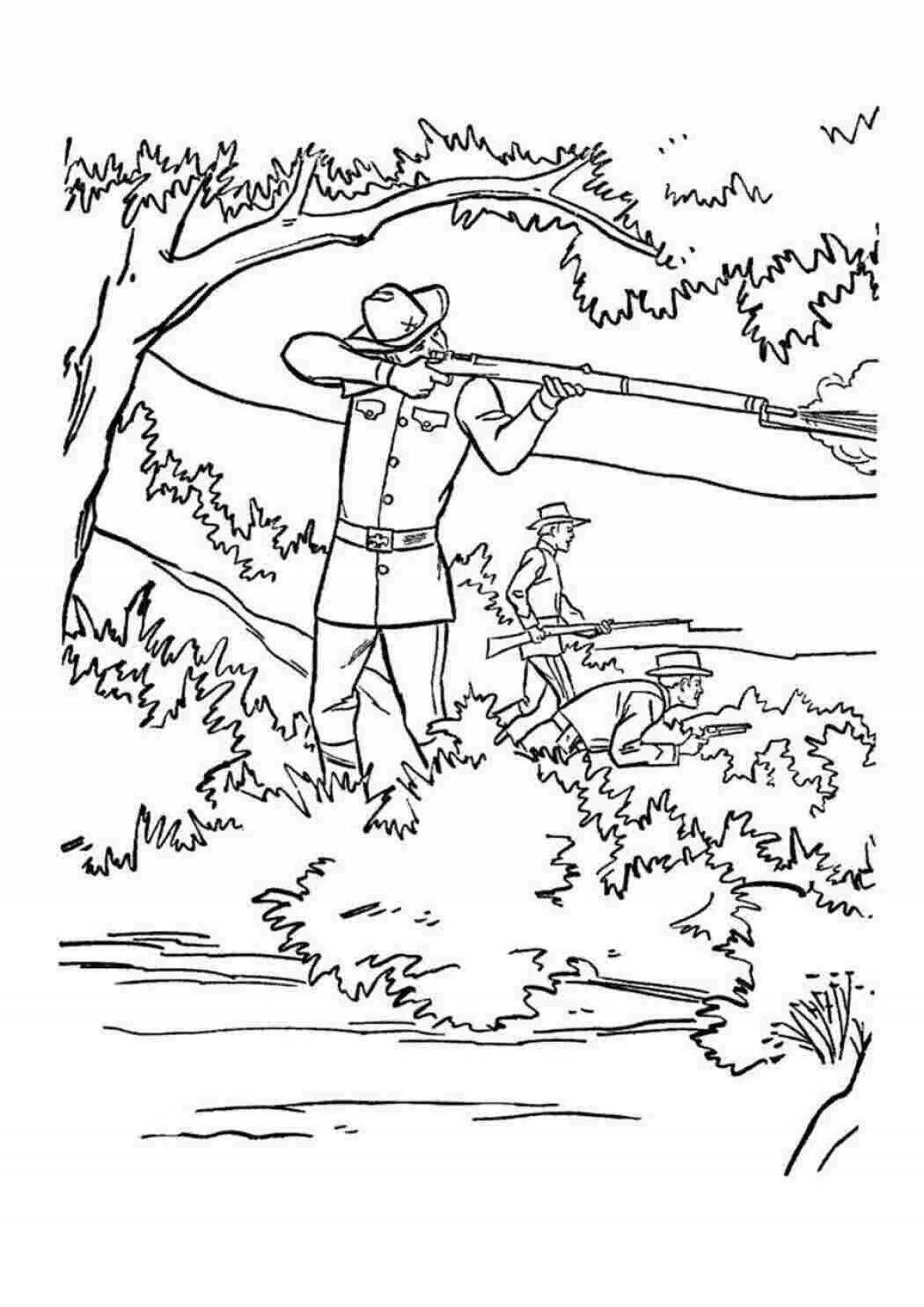 Bold wow soldier coloring page