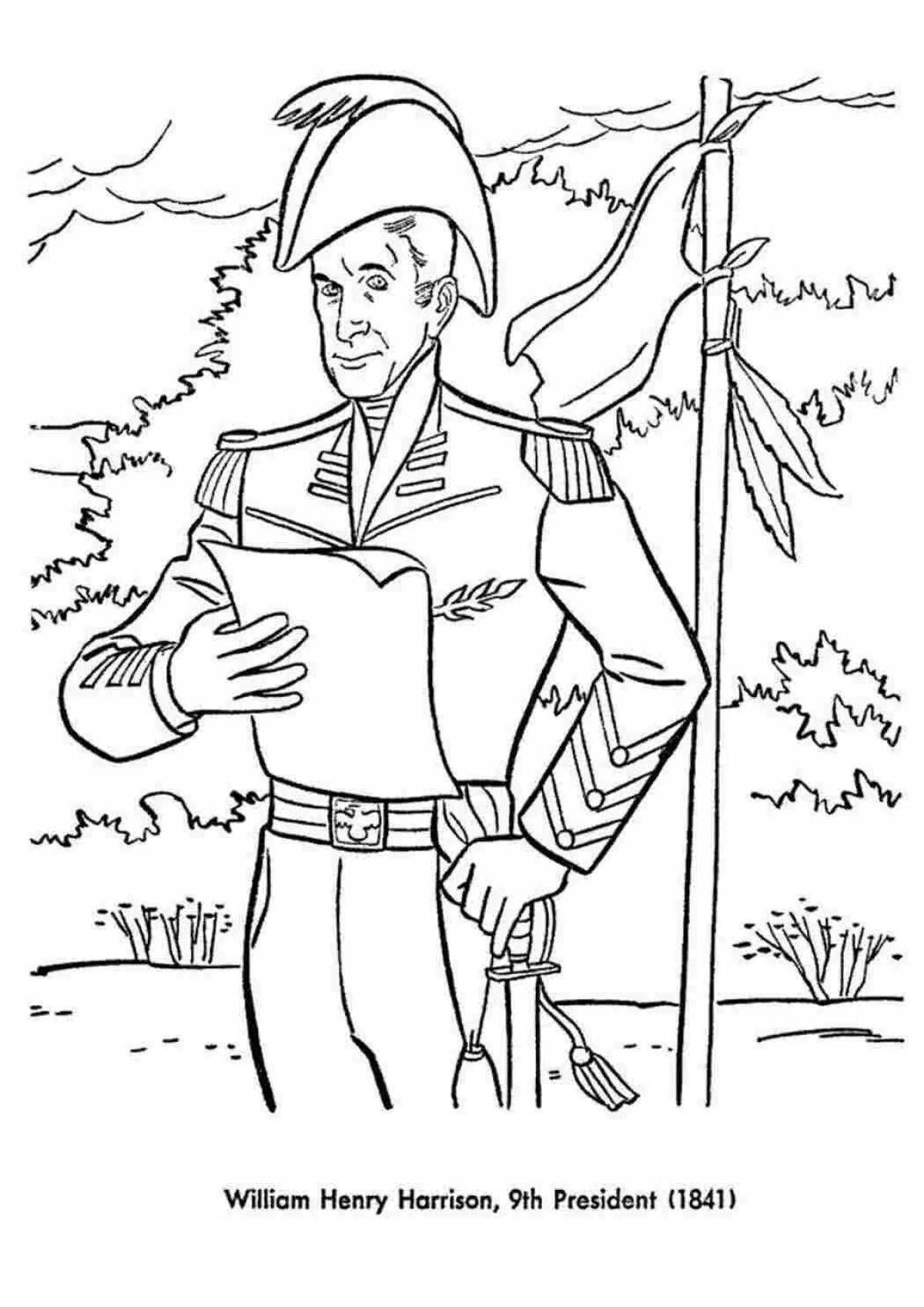 Glowing wow soldier coloring page