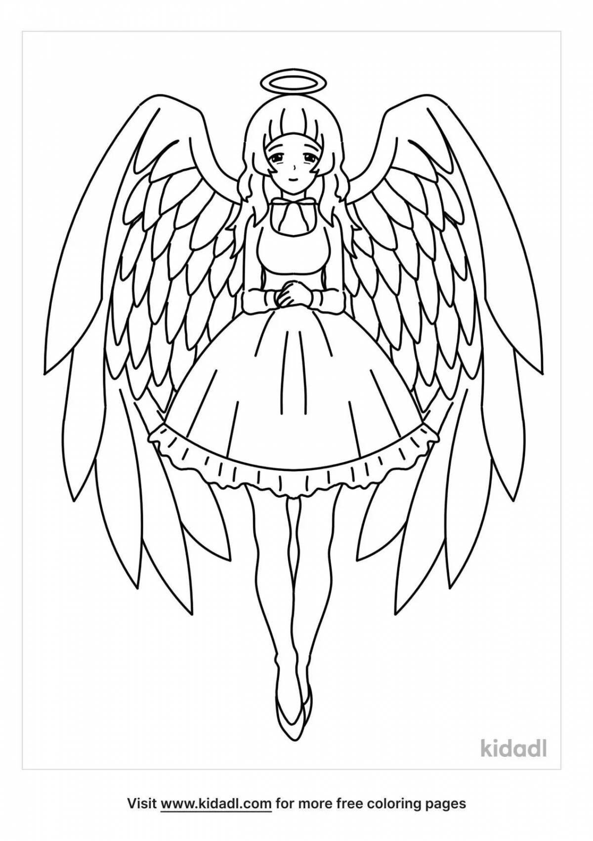 Luminous coloring angel girl