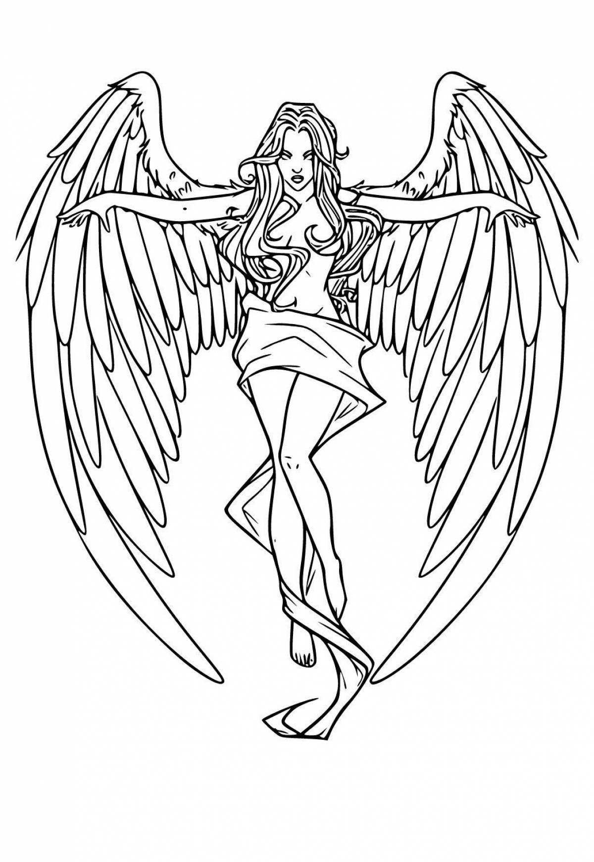 Angel girl coloring book