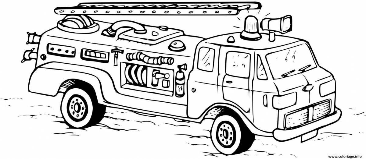 Fantastic fire truck coloring book for kids