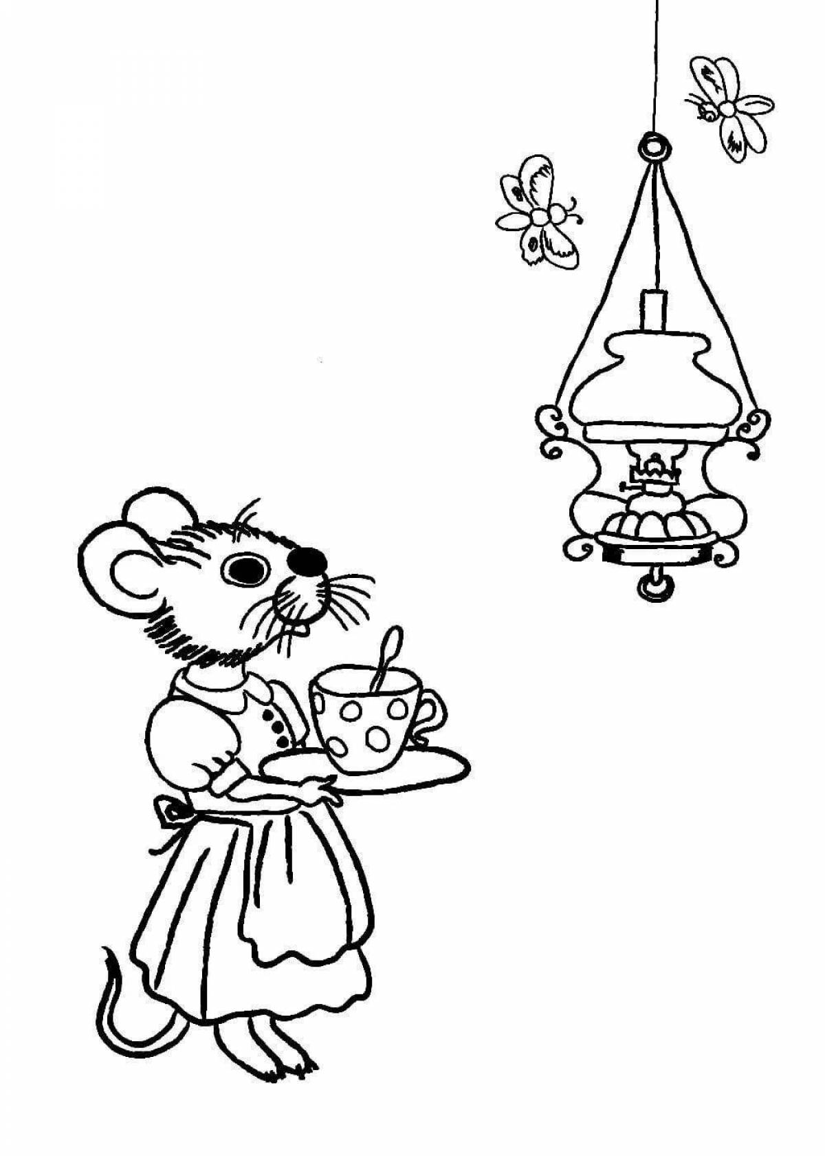 Раскраска к сказке о глупом мышонке Маршака для детей
