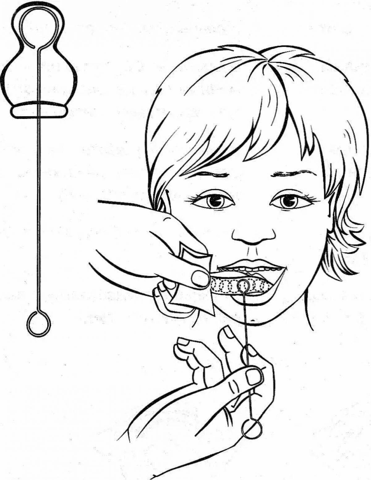 Animated Articulation Gymnastics Coloring Page