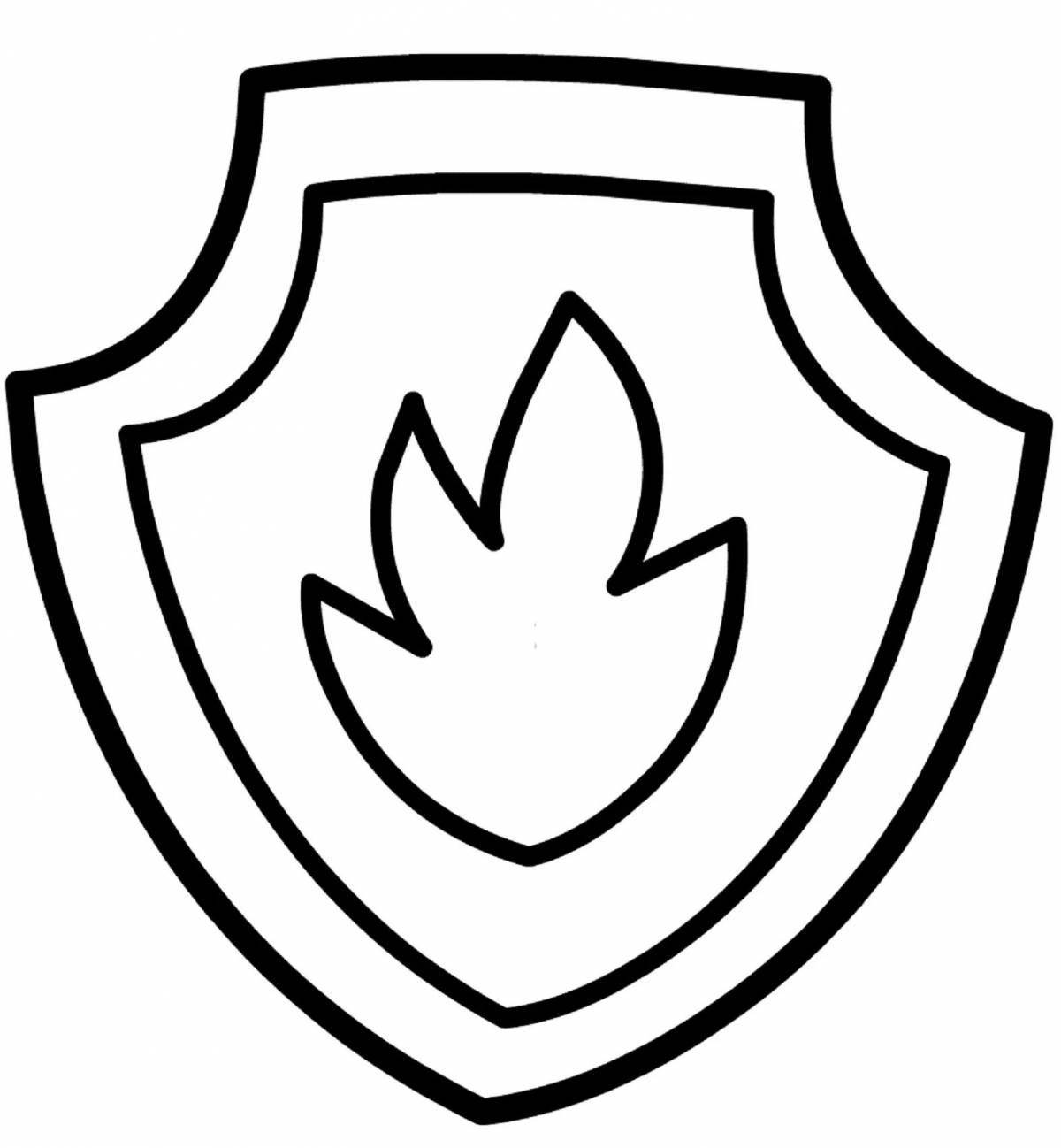 Refined Fire Shield coloring page