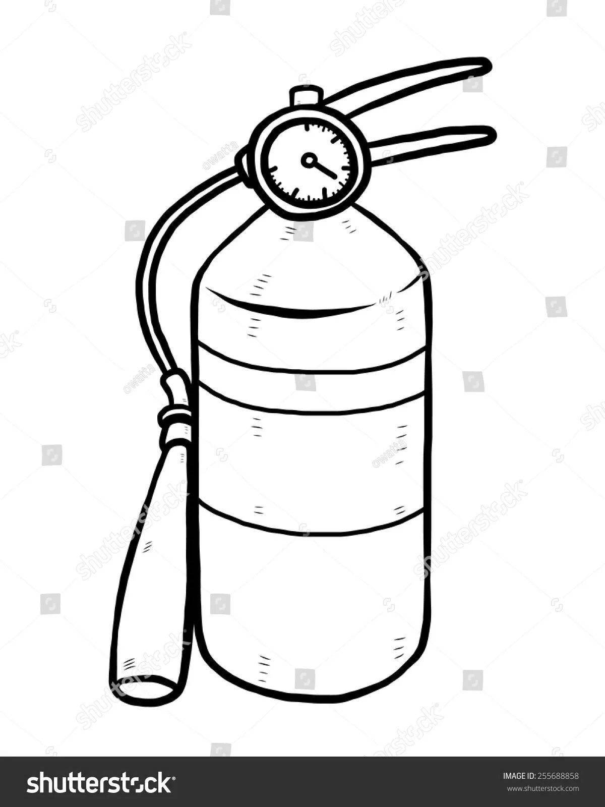 Violent fire shield coloring page