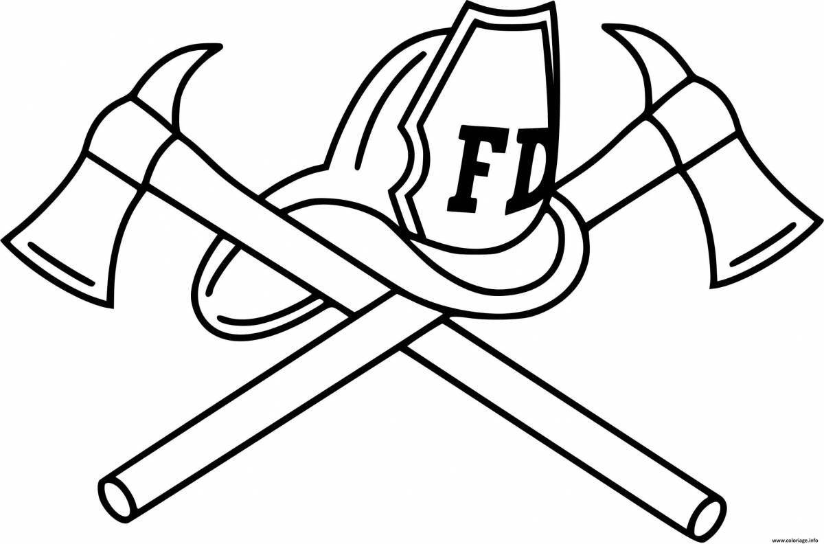 Large fire shield coloring page