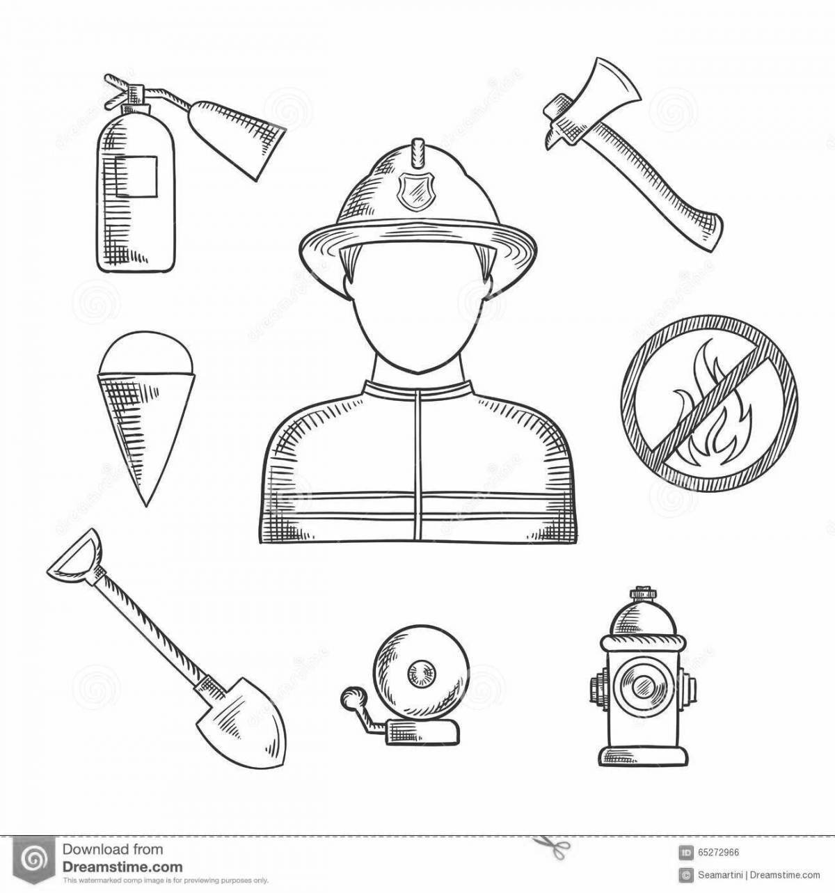 Brilliantly shaded fire shield coloring page