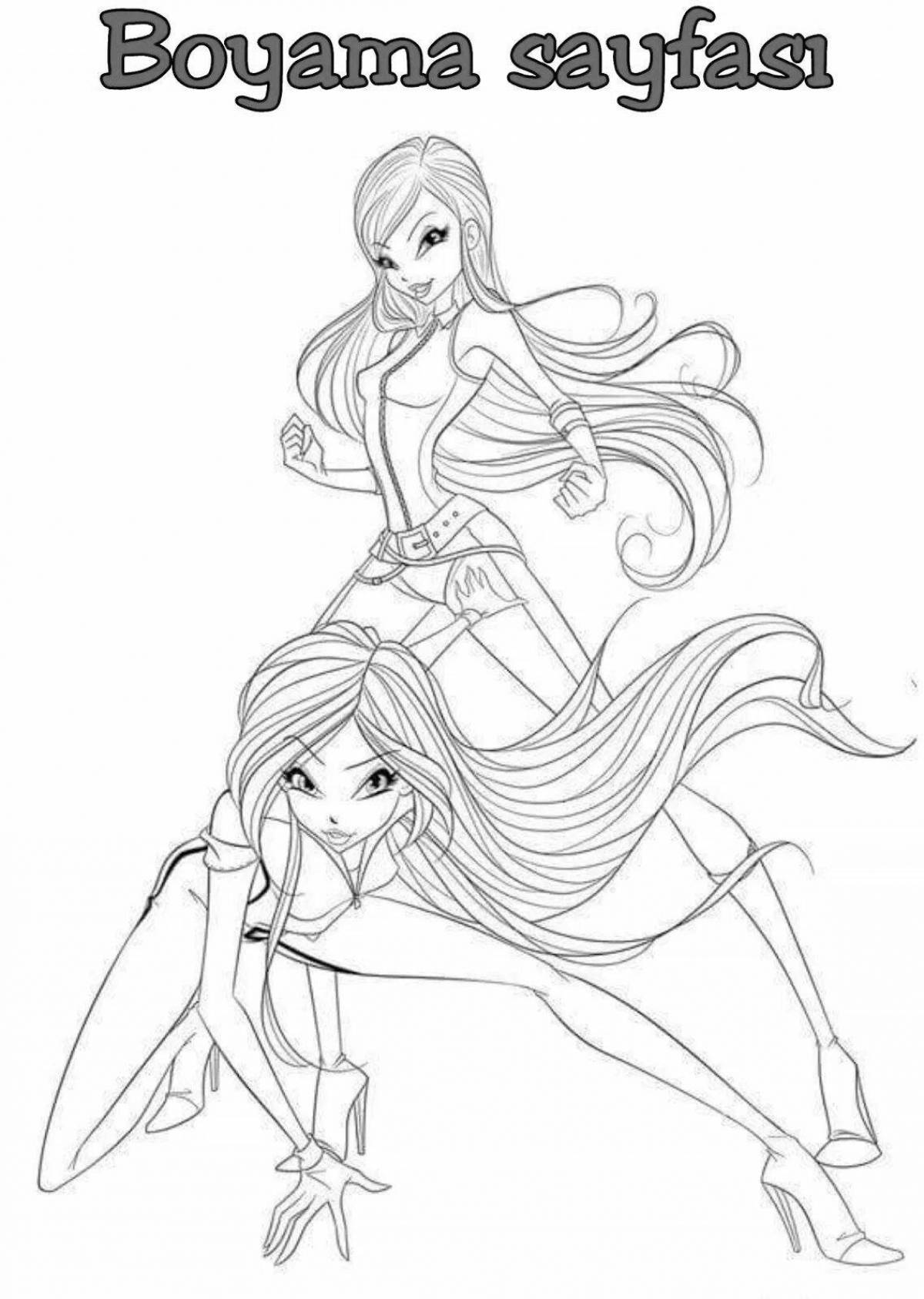 Joyful coloring world of winx