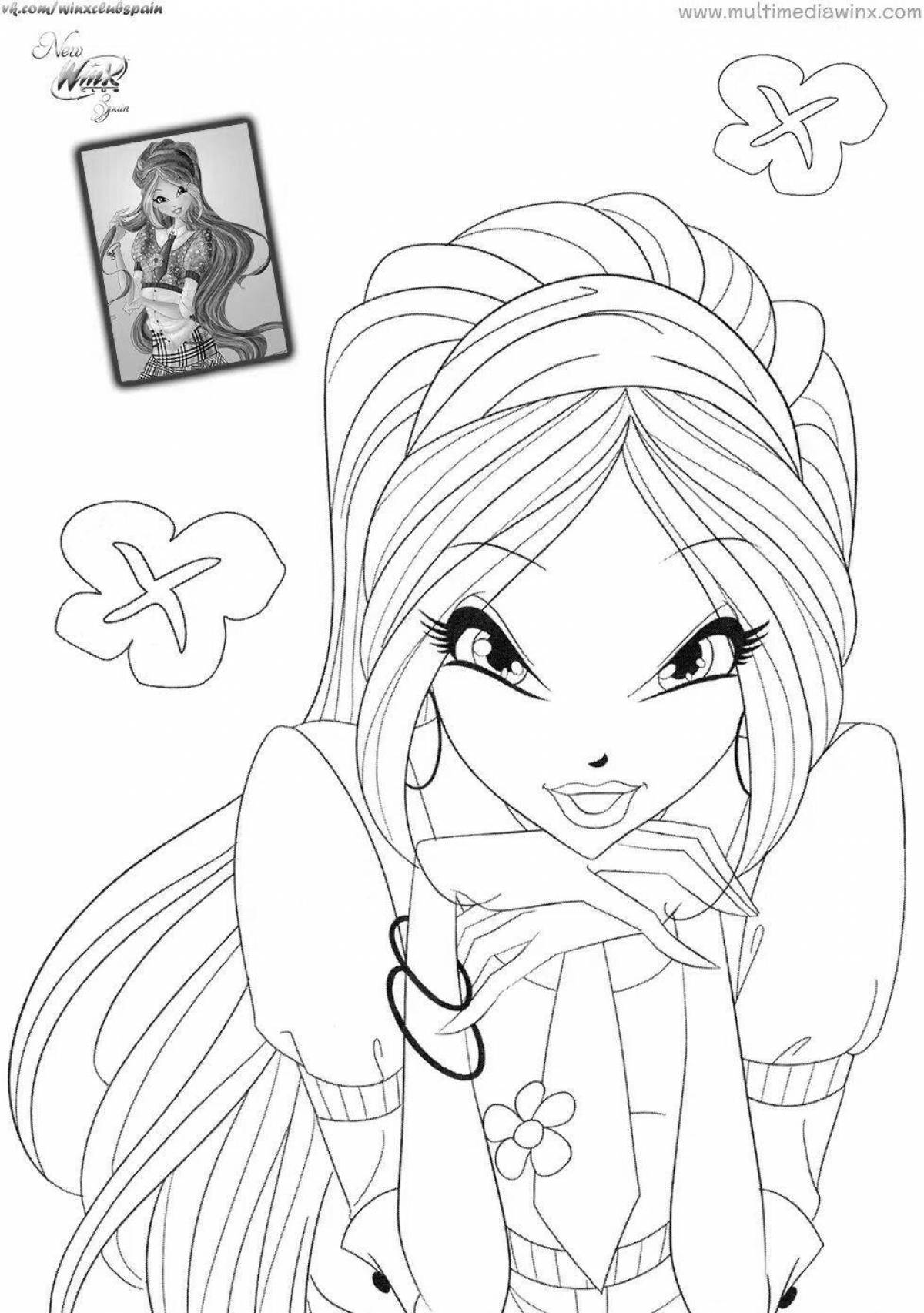 Exquisite winx coloring world