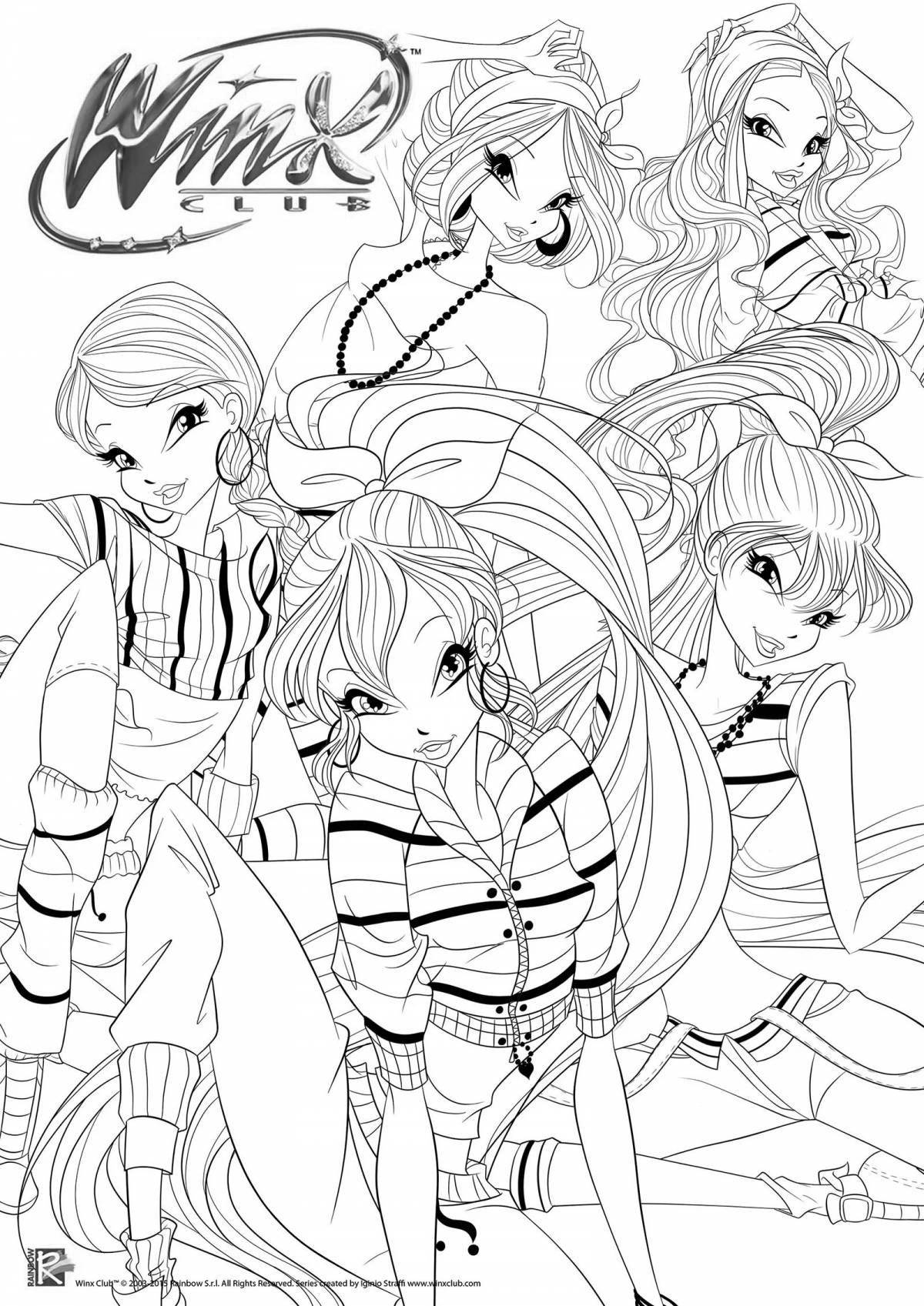 Fascinating coloring world of winx