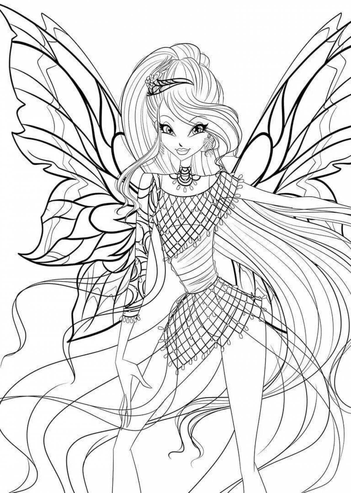 Fancy coloring world of winx