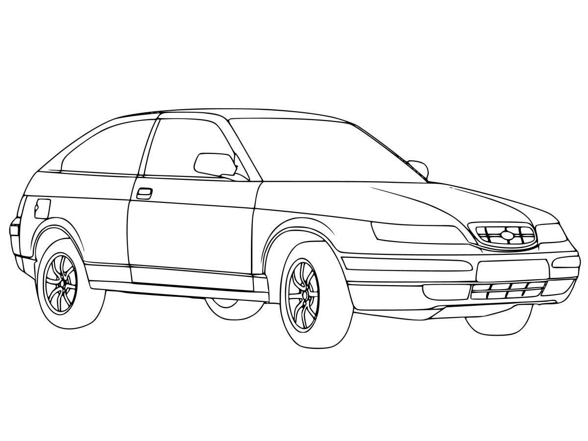 Great car coloring book