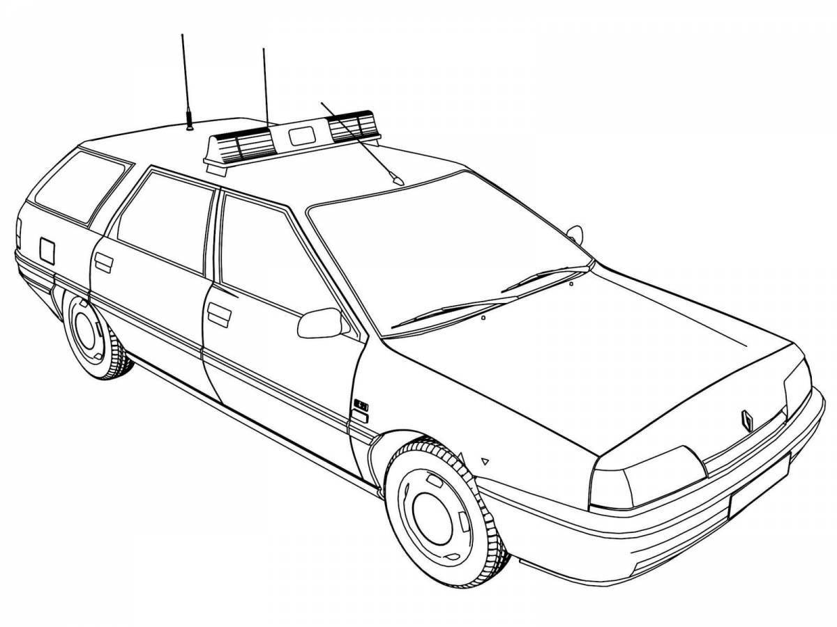 Cute car coloring page