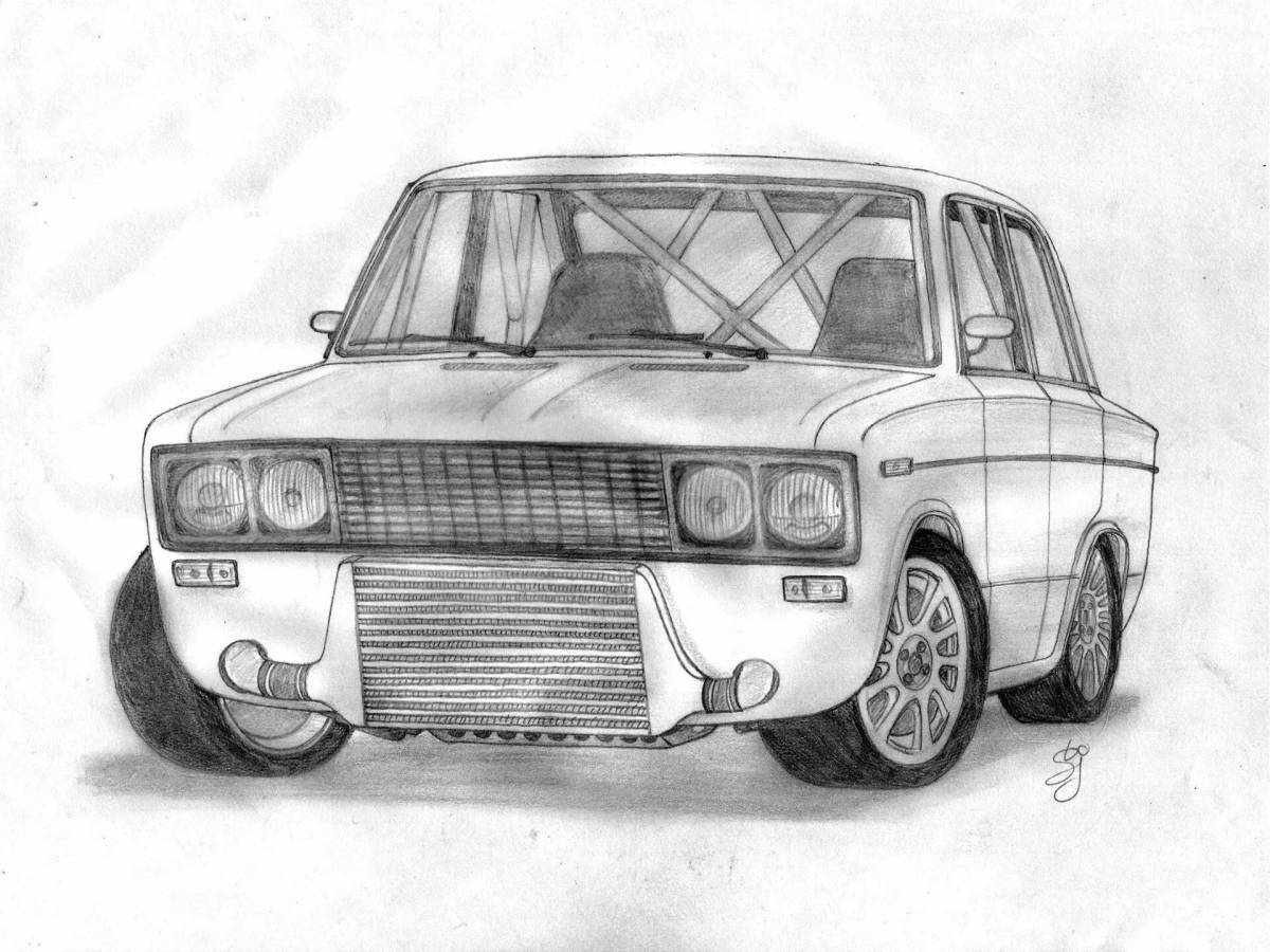 Coloring book joyful Zhiguli 6