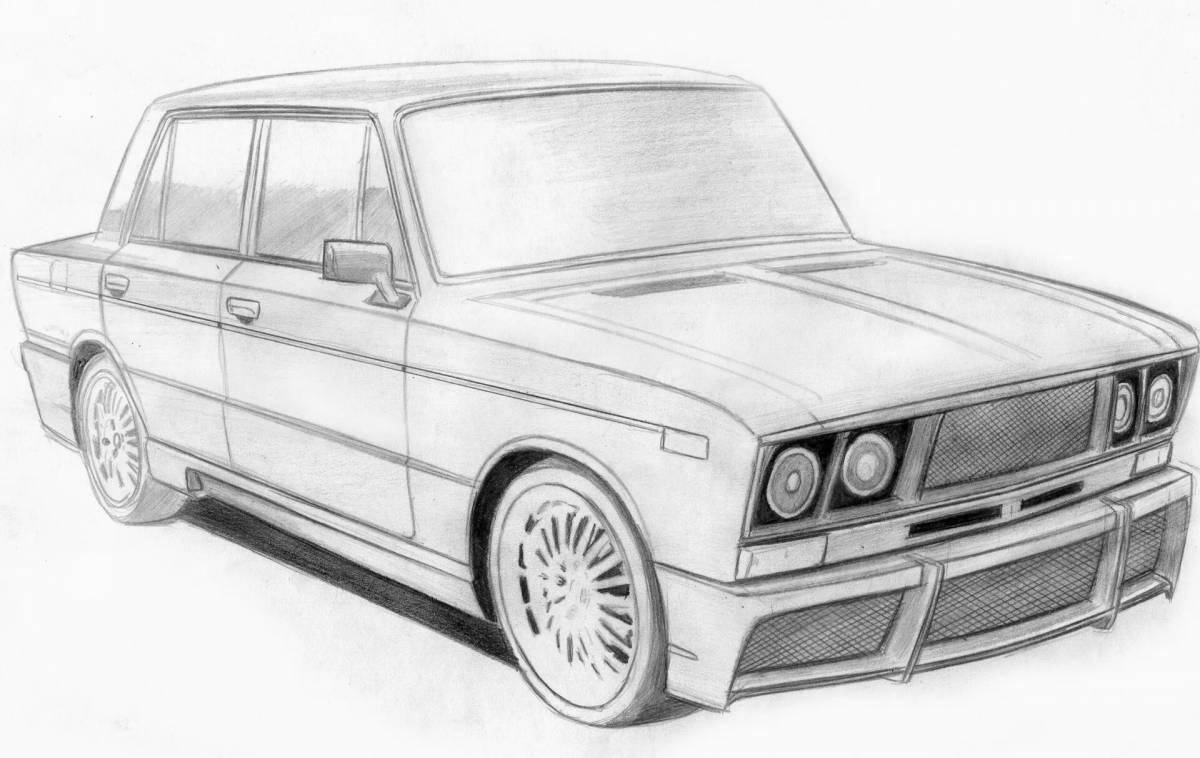 Charming coloring Zhiguli 6