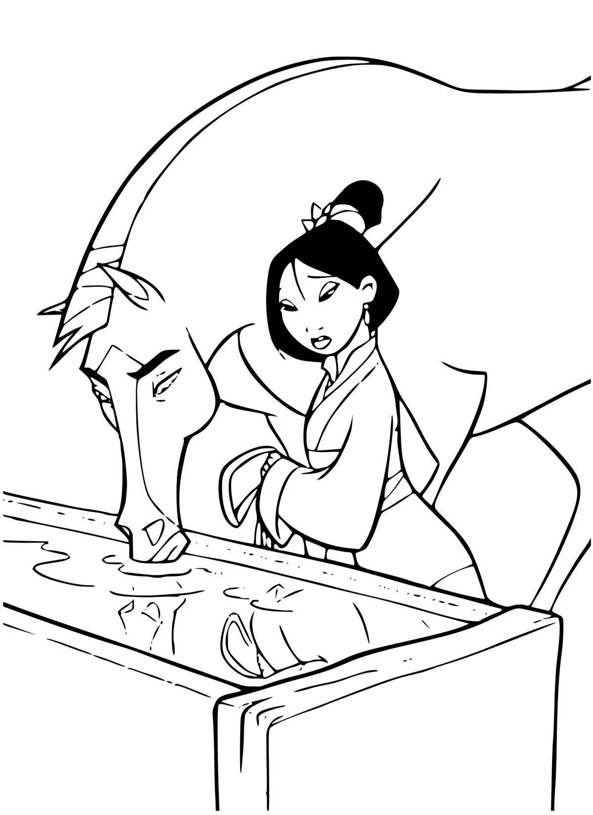 Princess Mulan coloring page