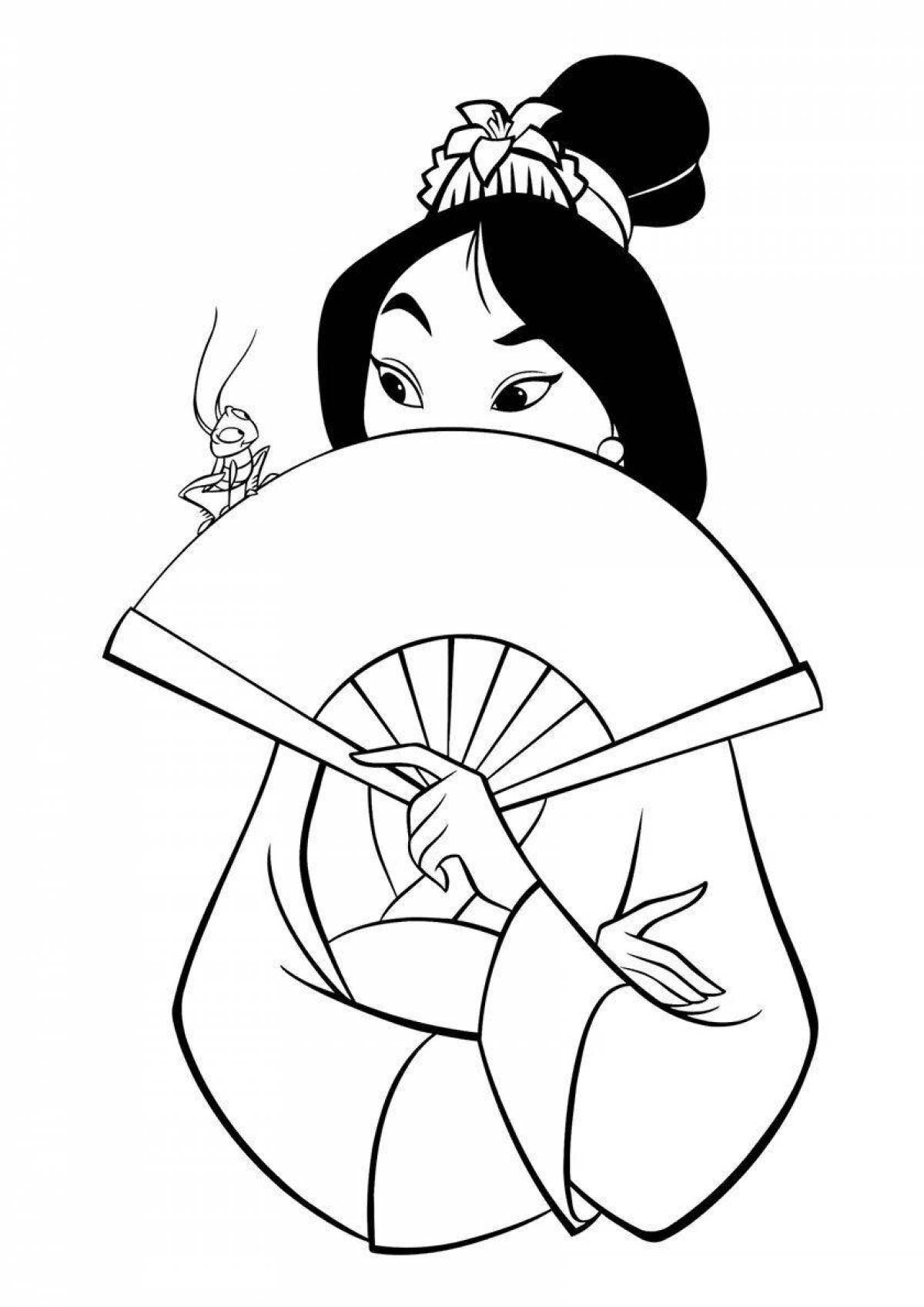 Mulan princess coloring book
