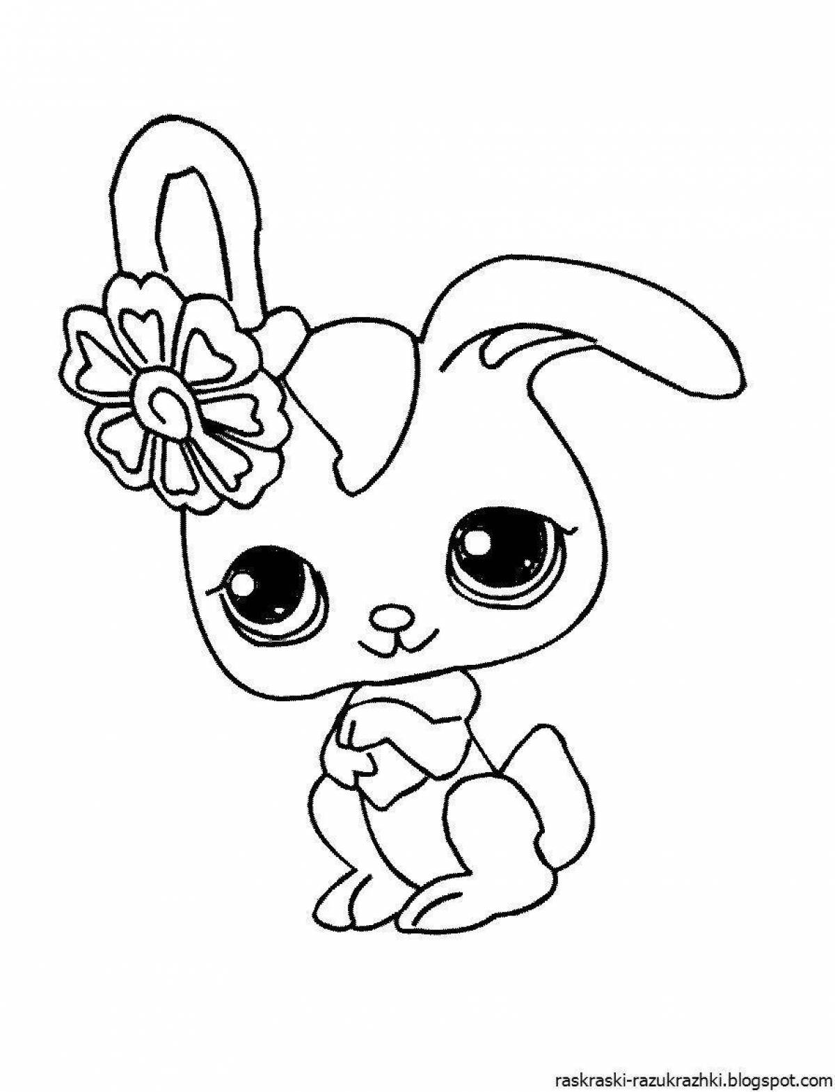 Fancy coloring cute little animals