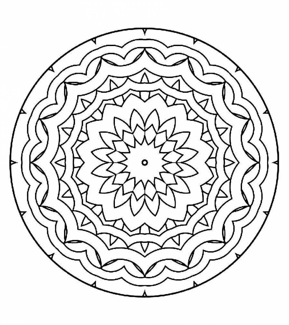 Glitter plate coloring page