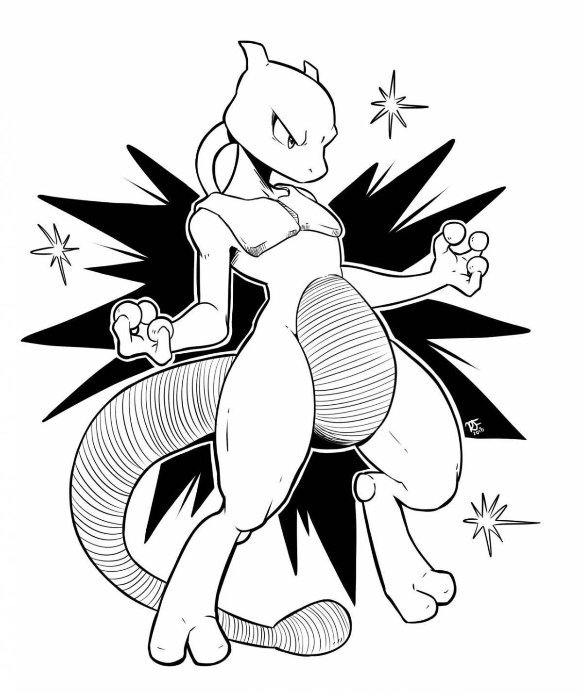 Adorable mute pokemon coloring page