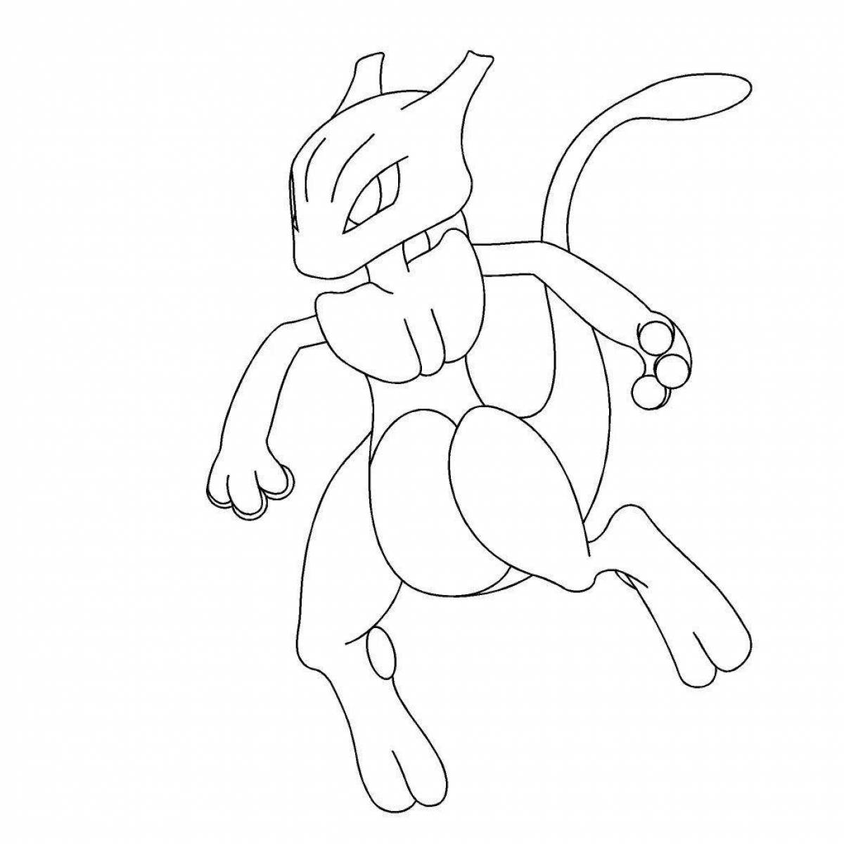 Colouring funny mute pokemon