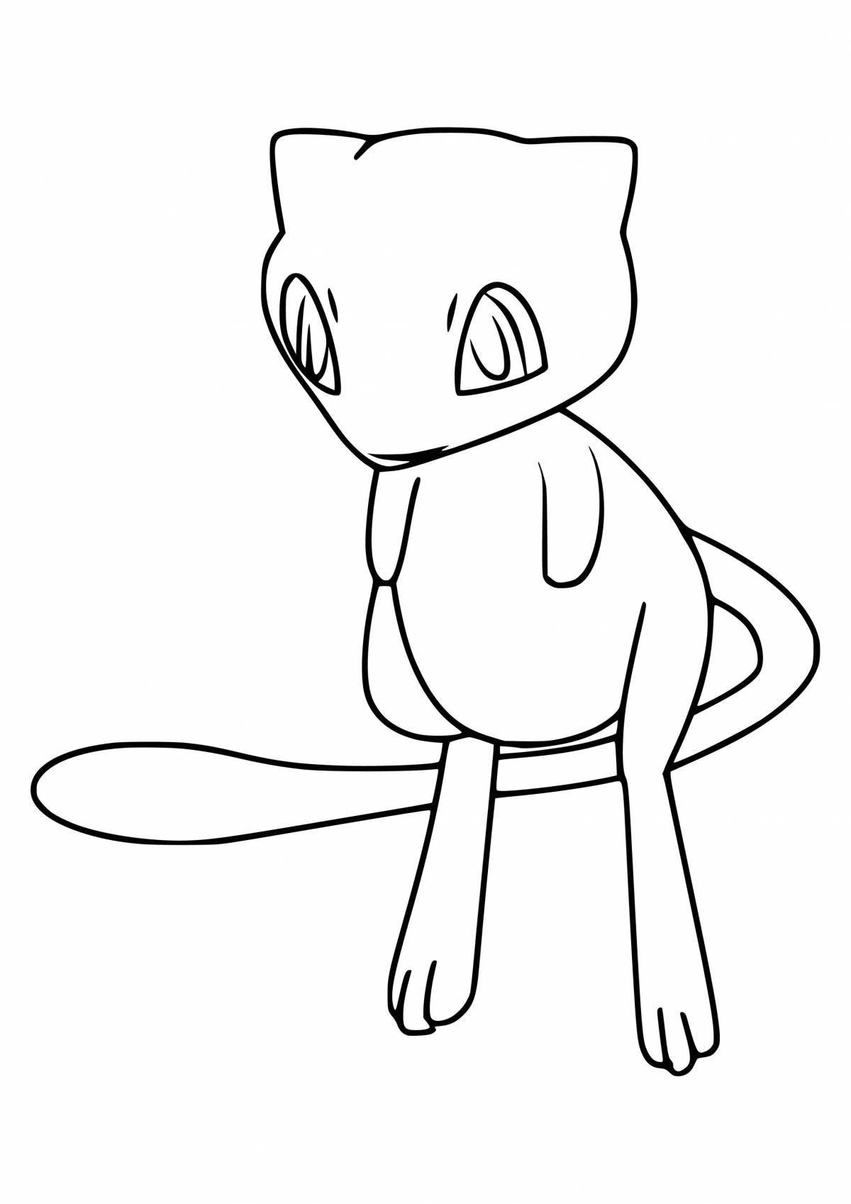 Amazing mute pokemon coloring page