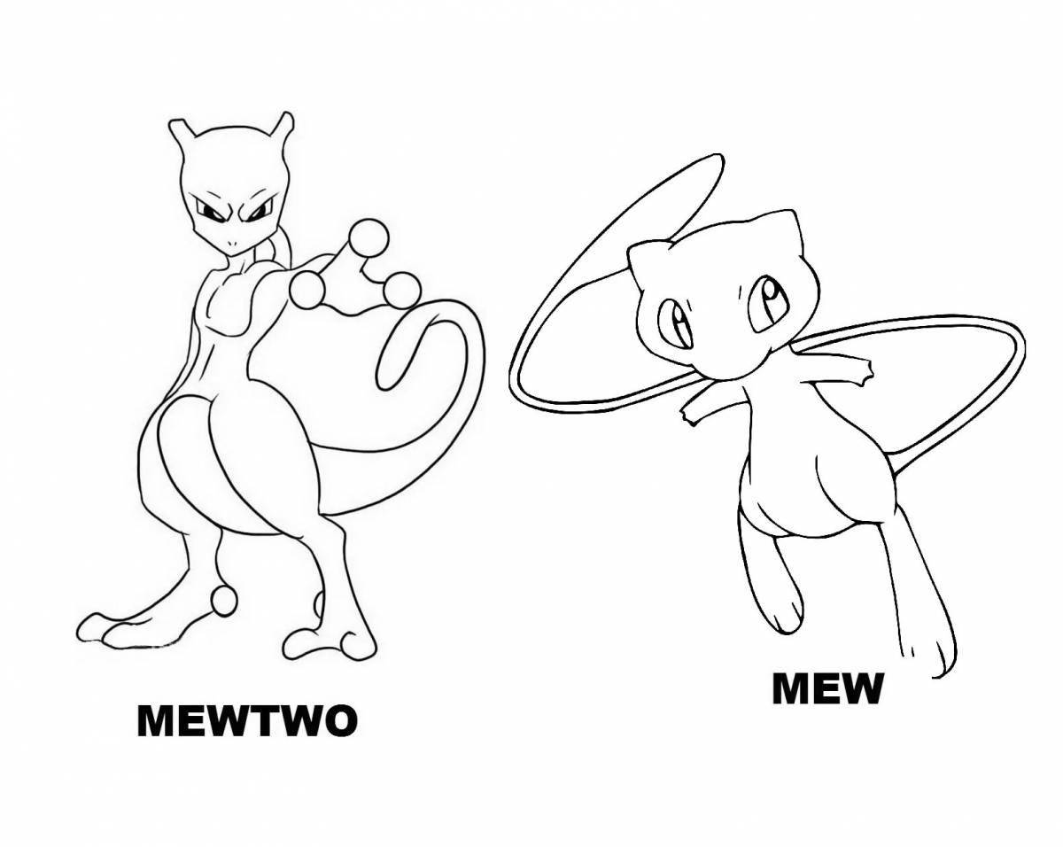 Attractive mute pokemon coloring page