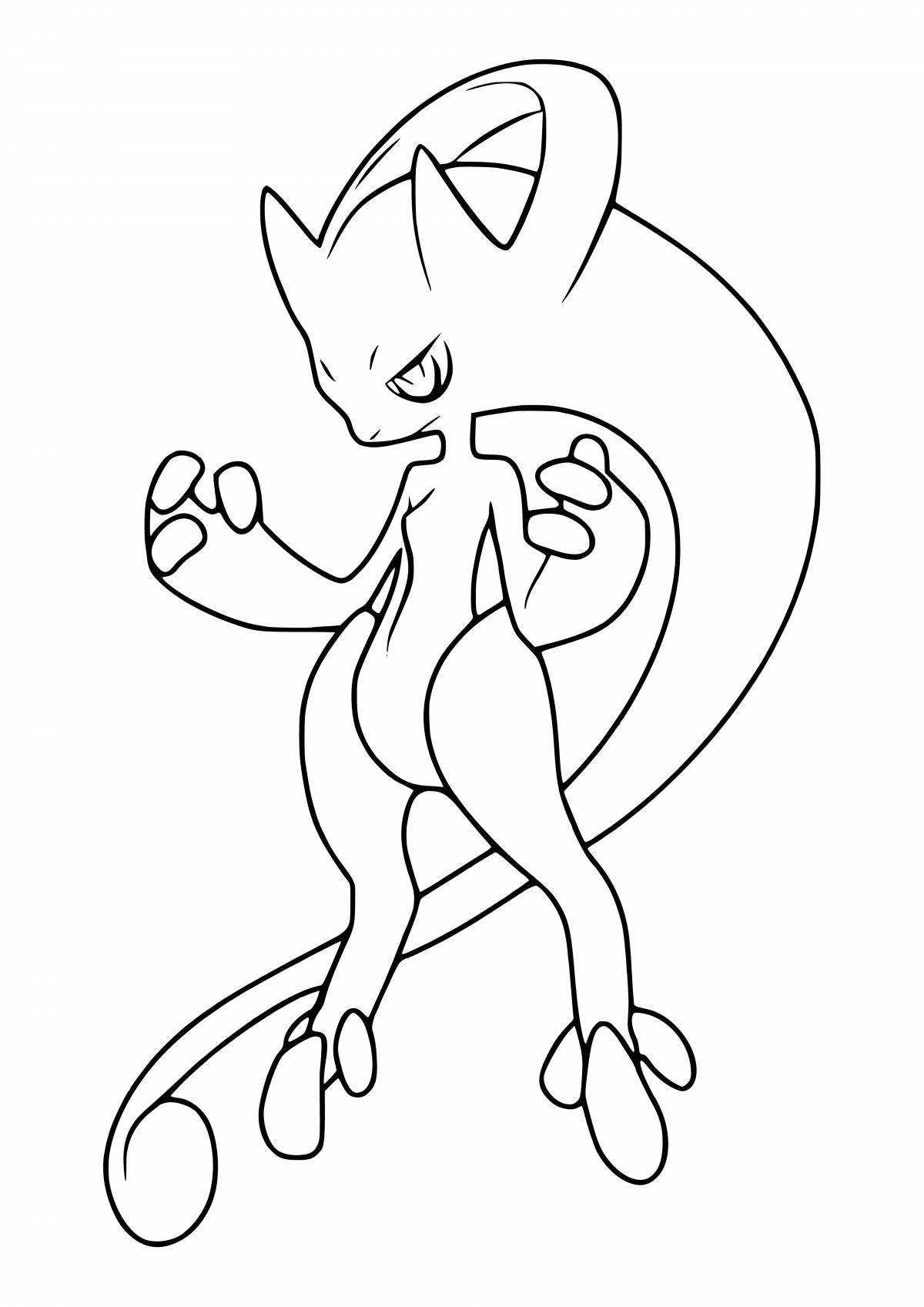 Dramatic silent pokemon coloring page