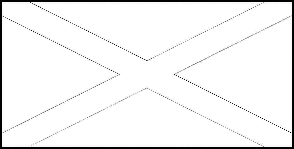 Coloring page with scotland flag