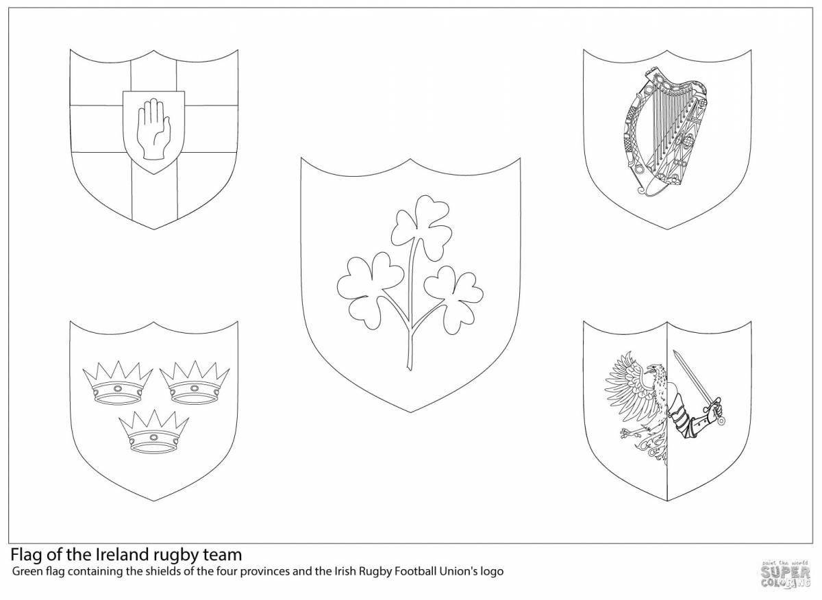 Coloring page cheerful scotland flag