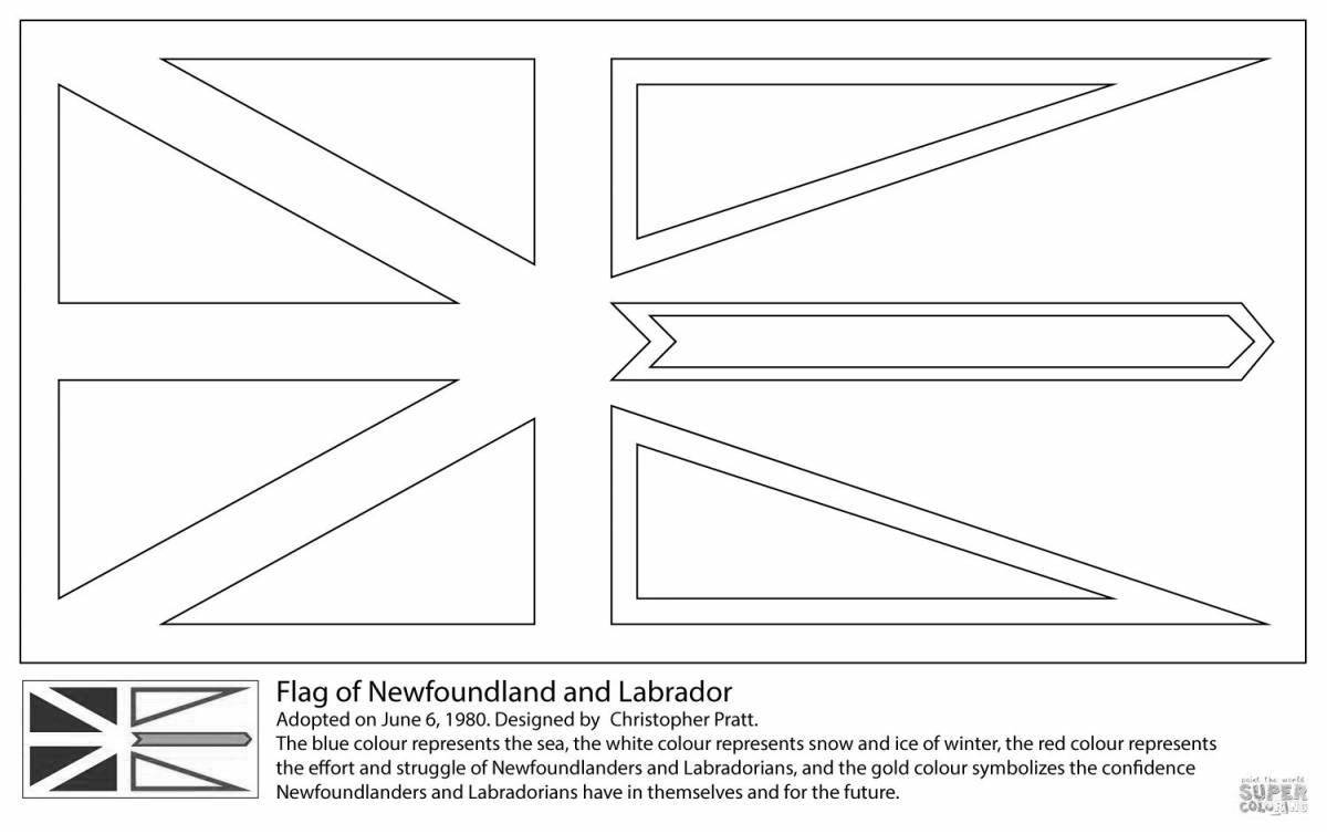 Playful scotland flag coloring page