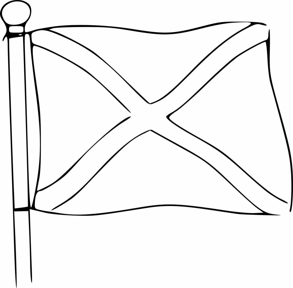 Coloring page bold scotland flag