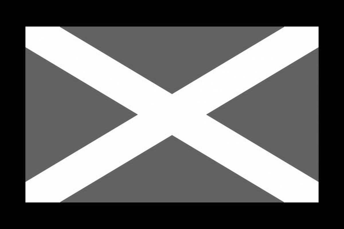 Раскраска флаг шотландии