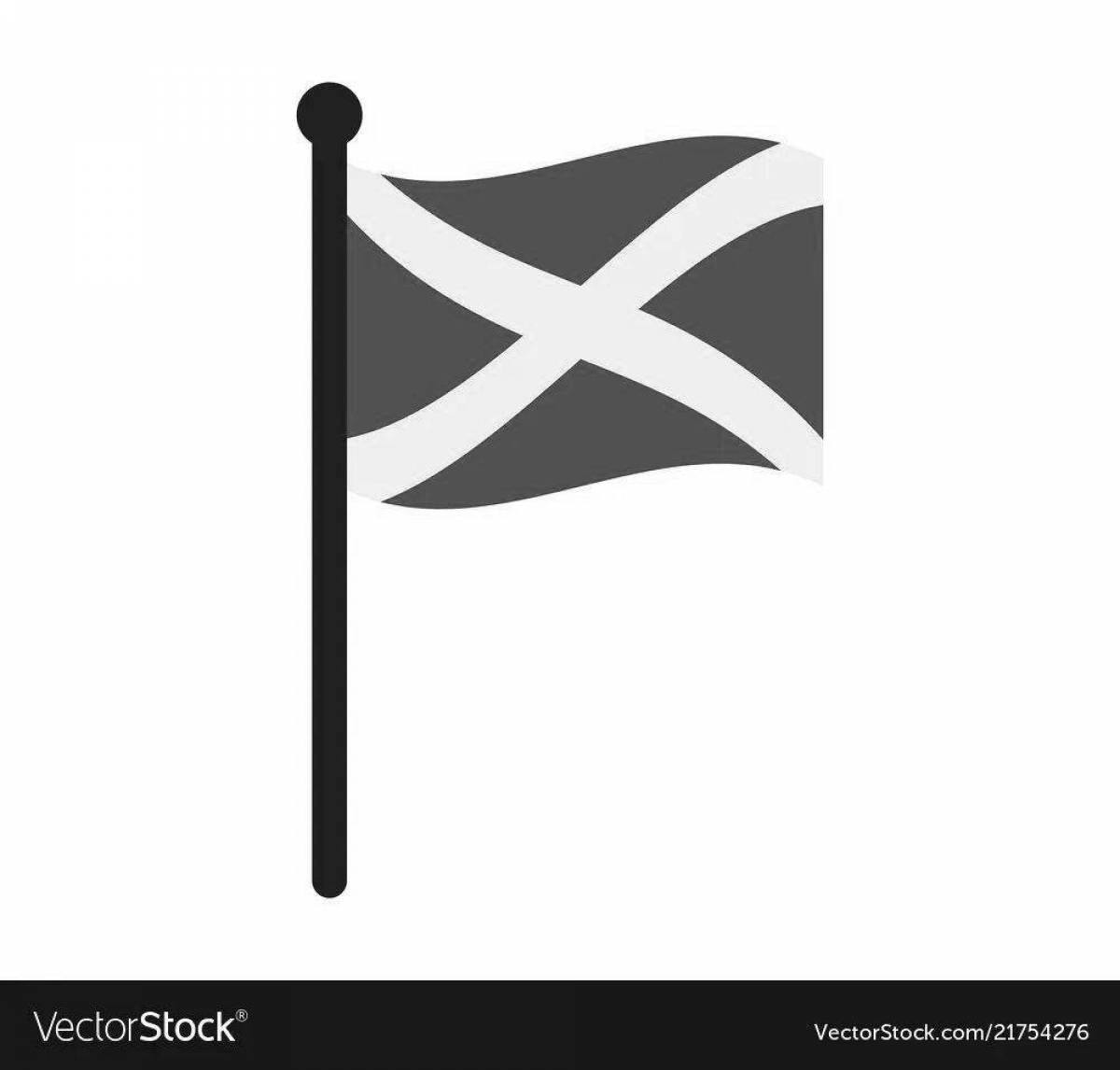 Coloring page majestic flag of scotland