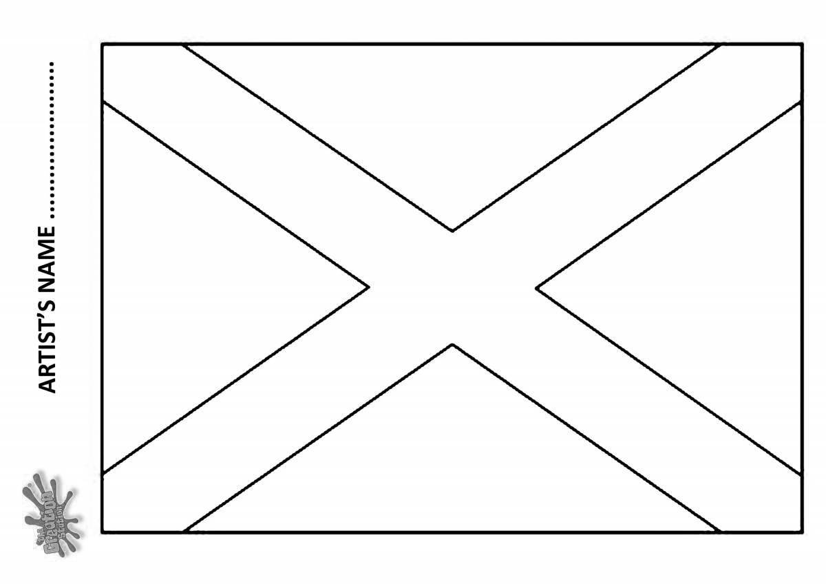 Luxury scotland flag coloring page