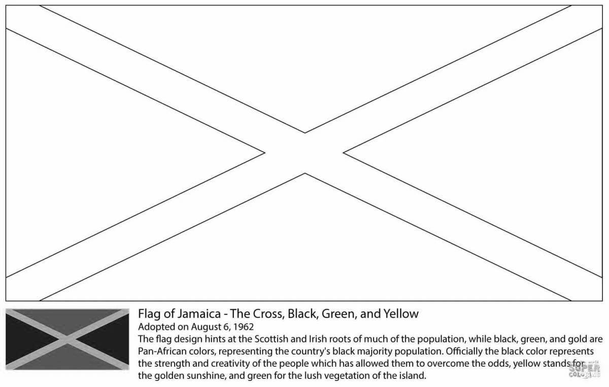 Fine scotland flag coloring page