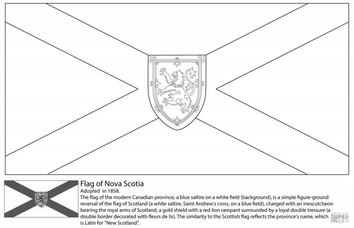 Раскраска нежный флаг шотландии