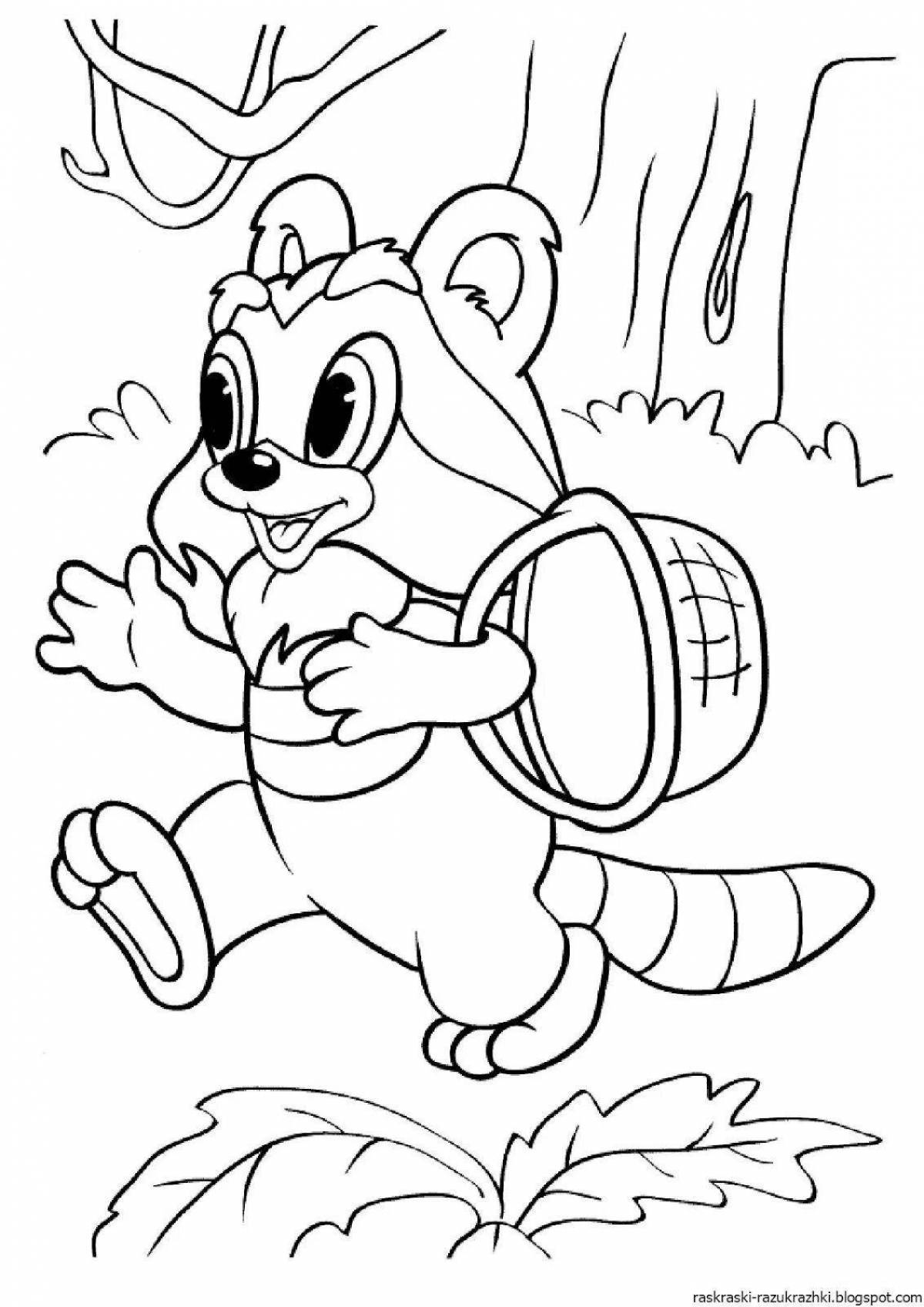 Fun cartoon coloring book for 4-5 year olds