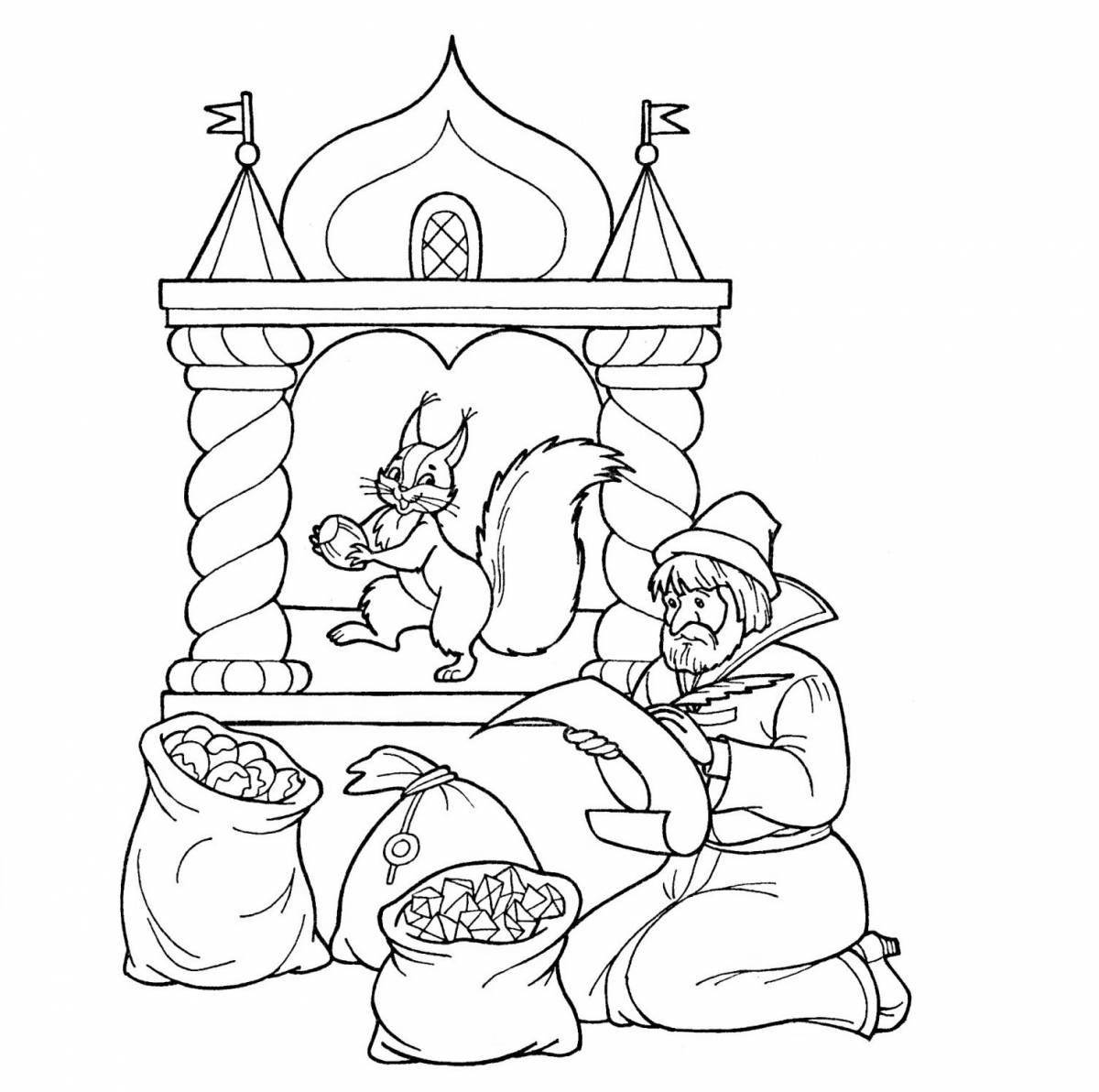 A fascinating coloring book based on fairy tales