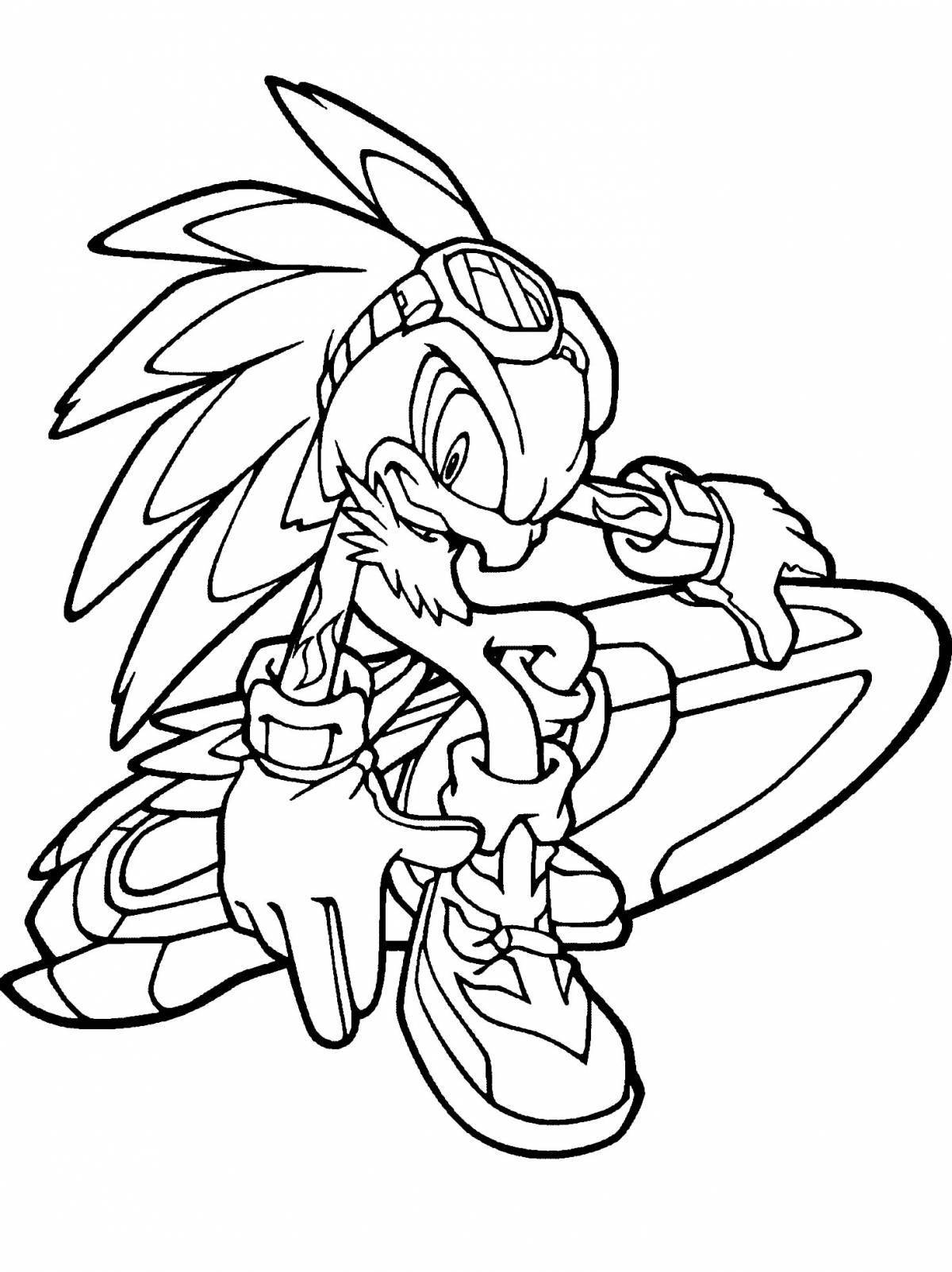 Sonic fun coloring page