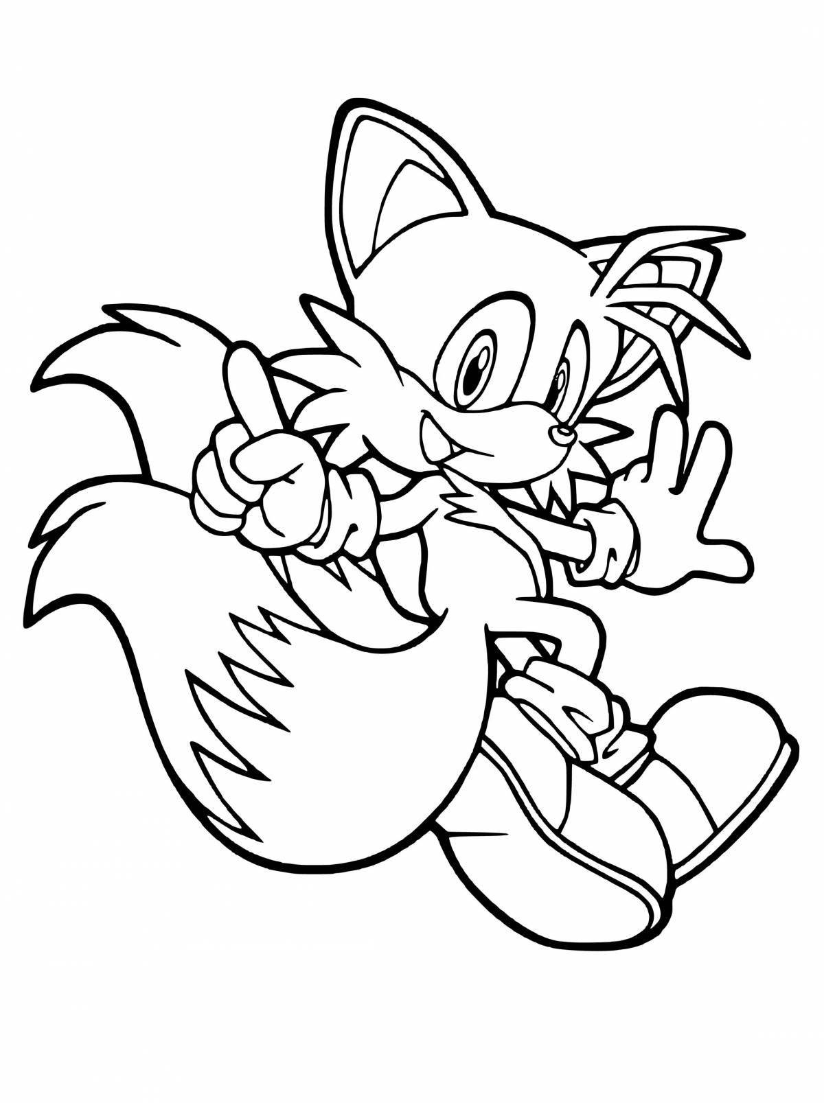 Majestic sonic coloring page