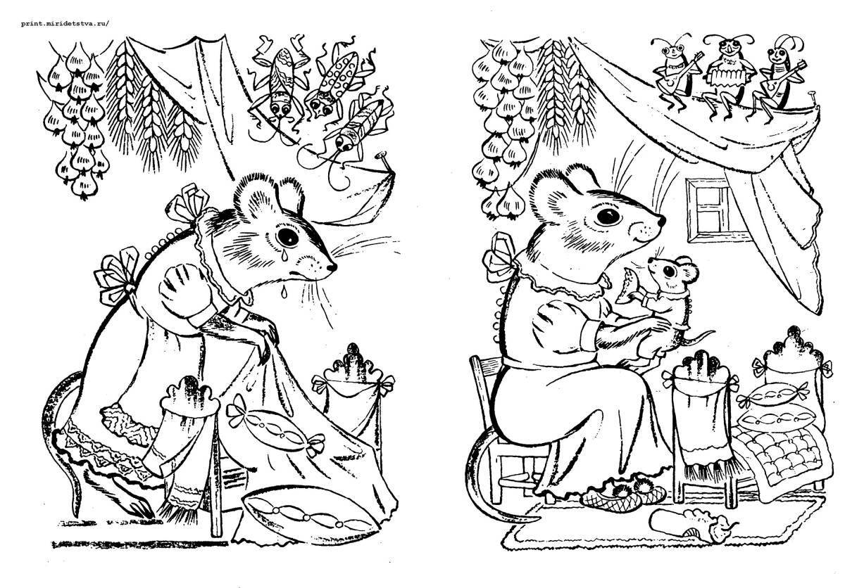 Inspirational coloring book based on Marshak's fairy tales