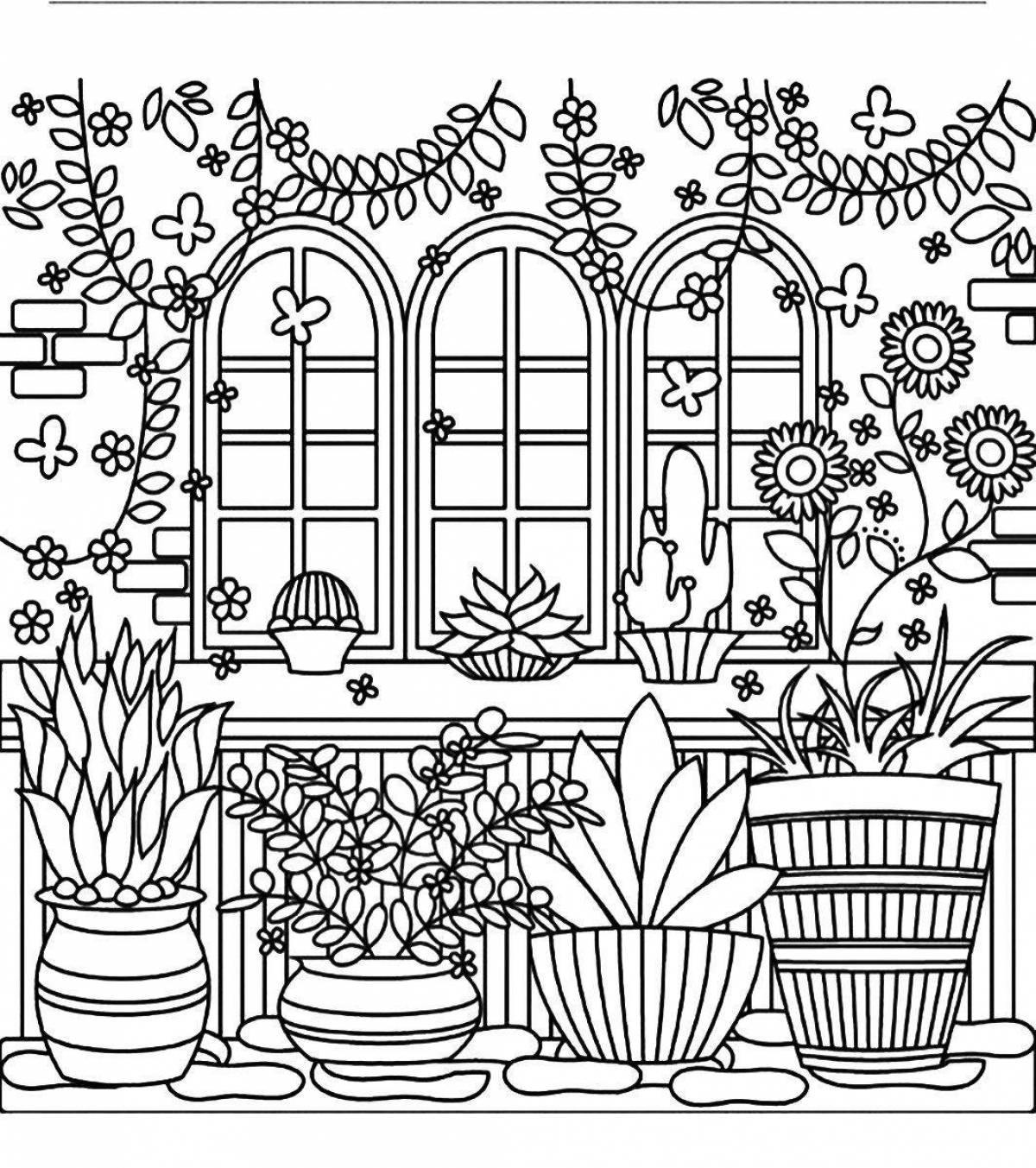 Colorful coloring book for room decor