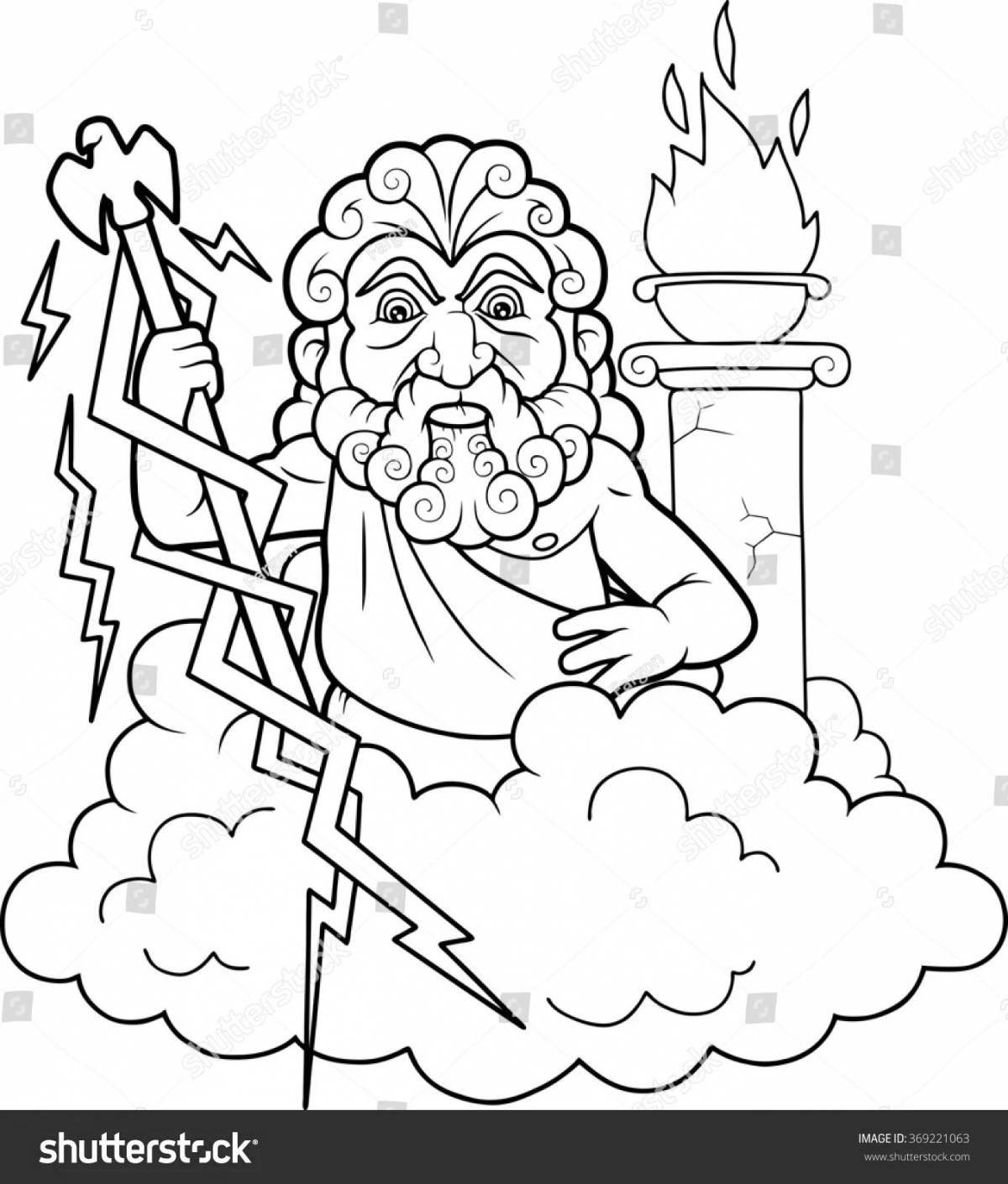 Coloring Gorgeous Zeus Grade 5