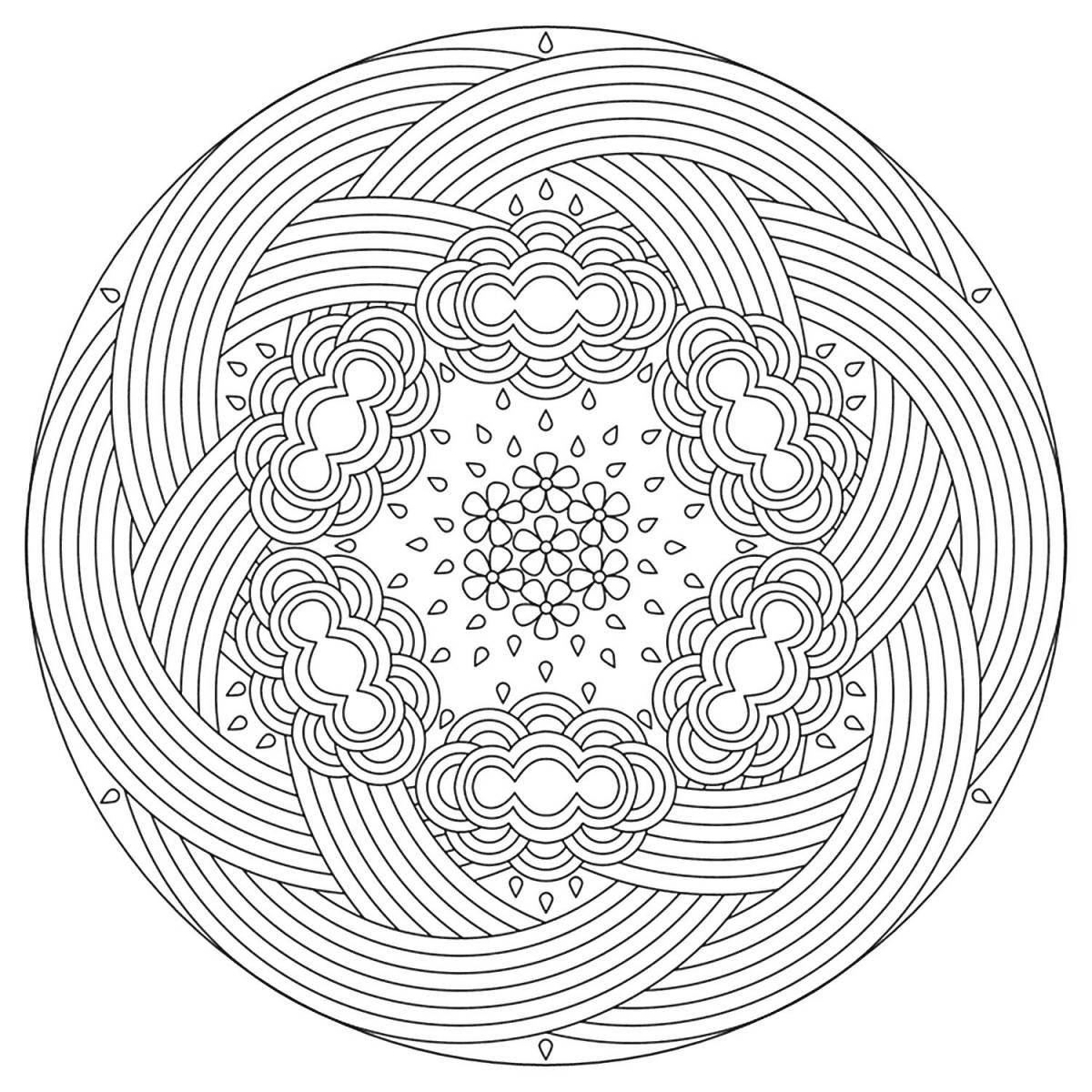 Creative circle template coloring page