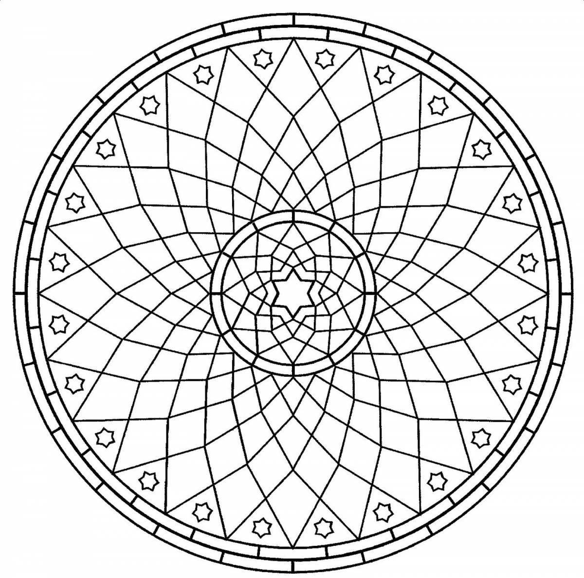 Adorable circle coloring page