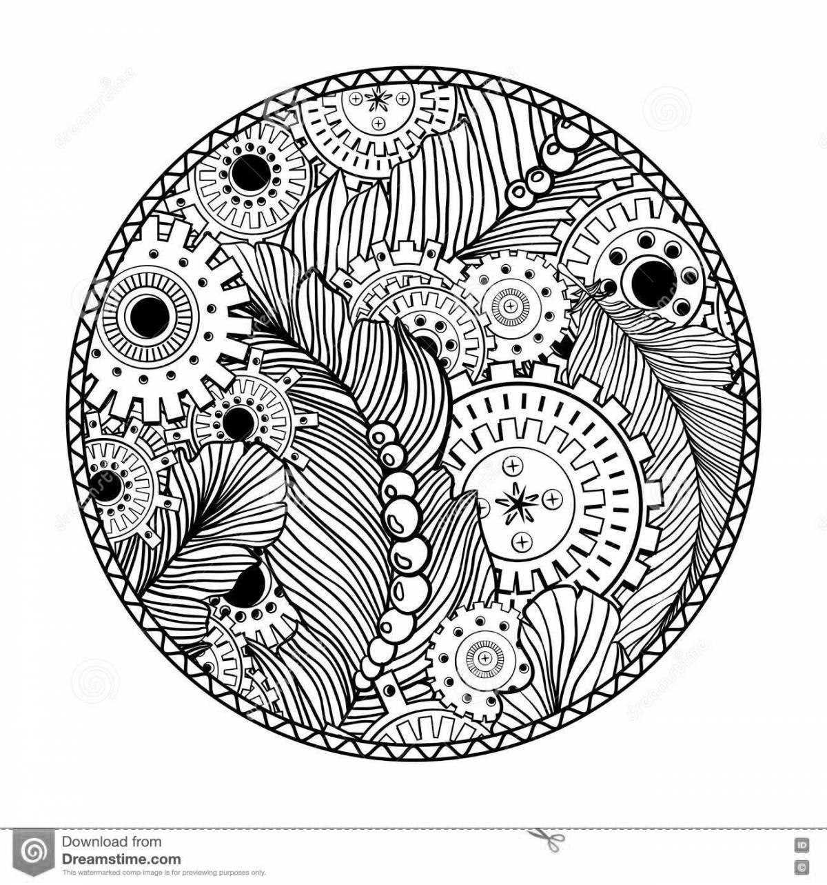 Fun coloring page with circles