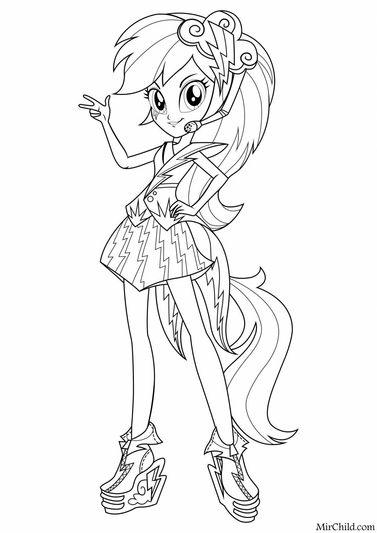 Little pony girls amazing coloring pages