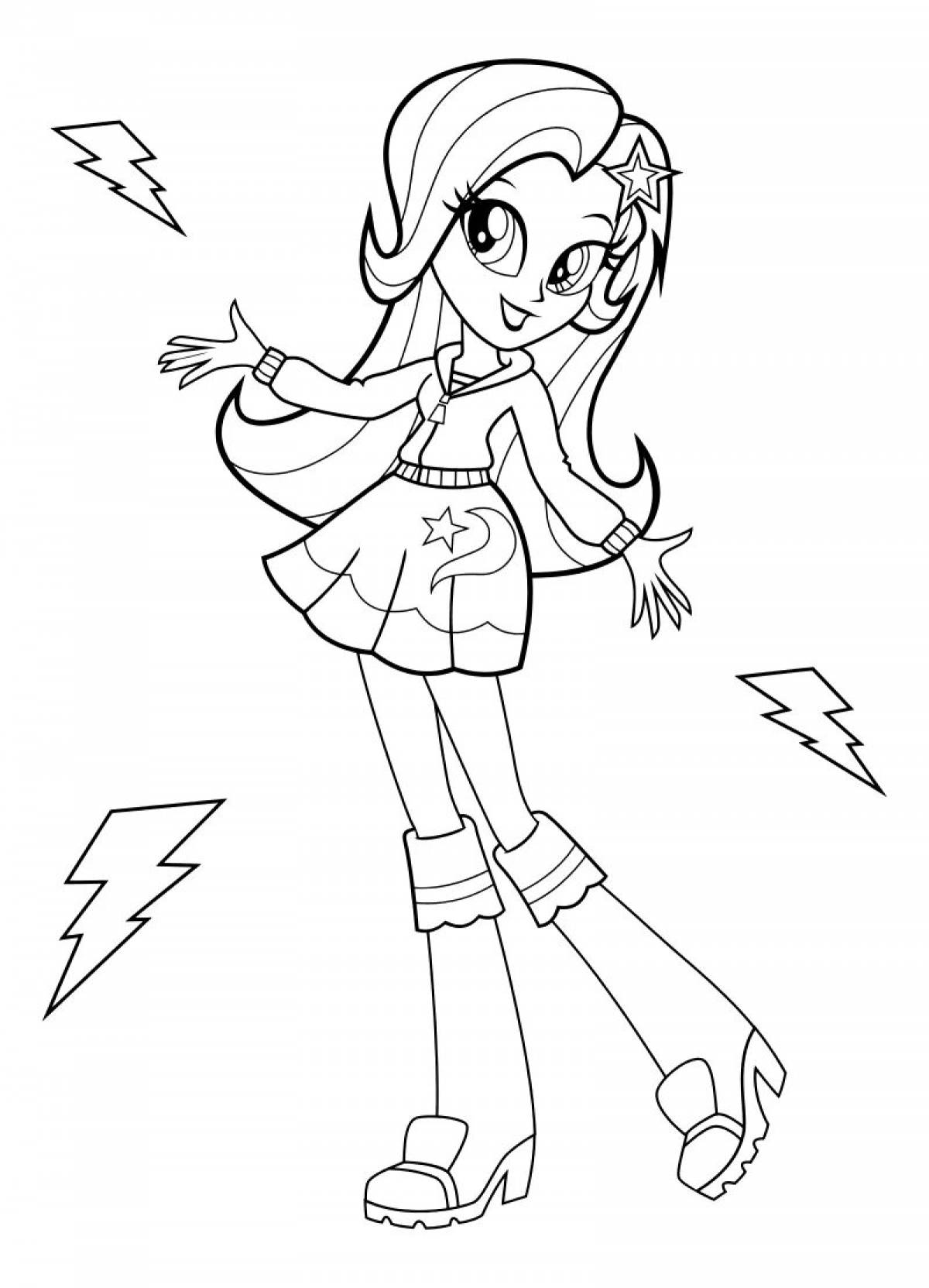 Little pony girls coloring book